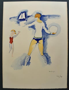 Woman on the Beach, Trouville  Femme Sur la Plage, Trouville