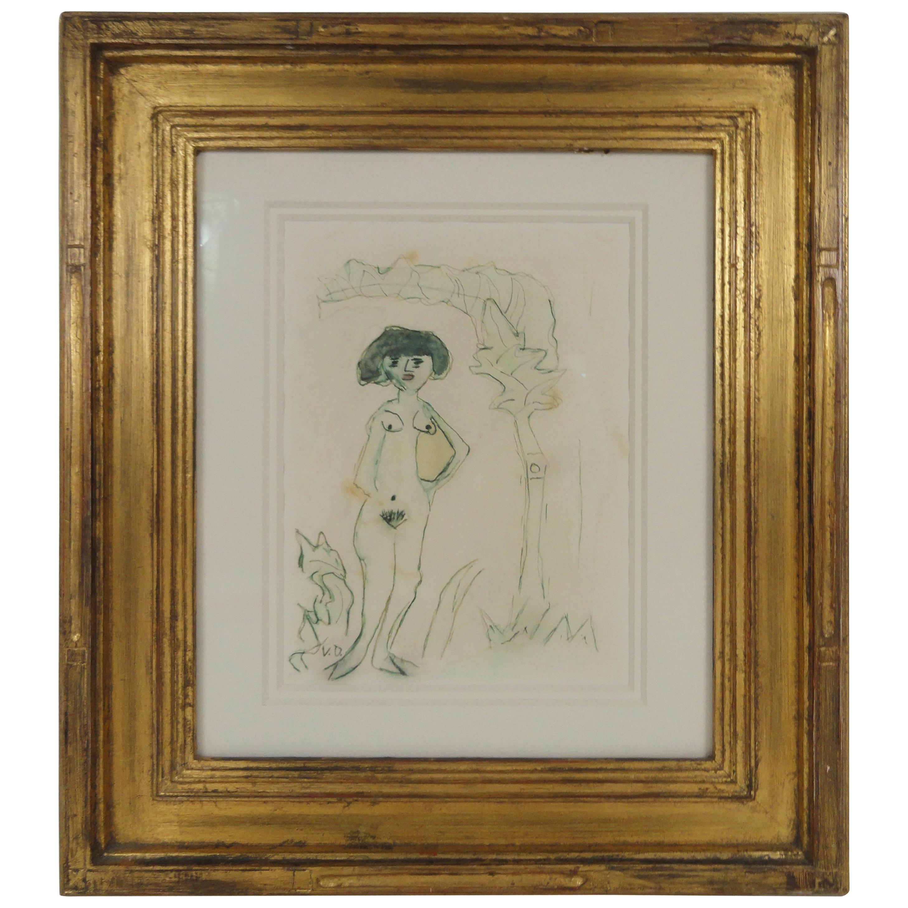 Kees van Dongen Signed Original Water Color For Sale