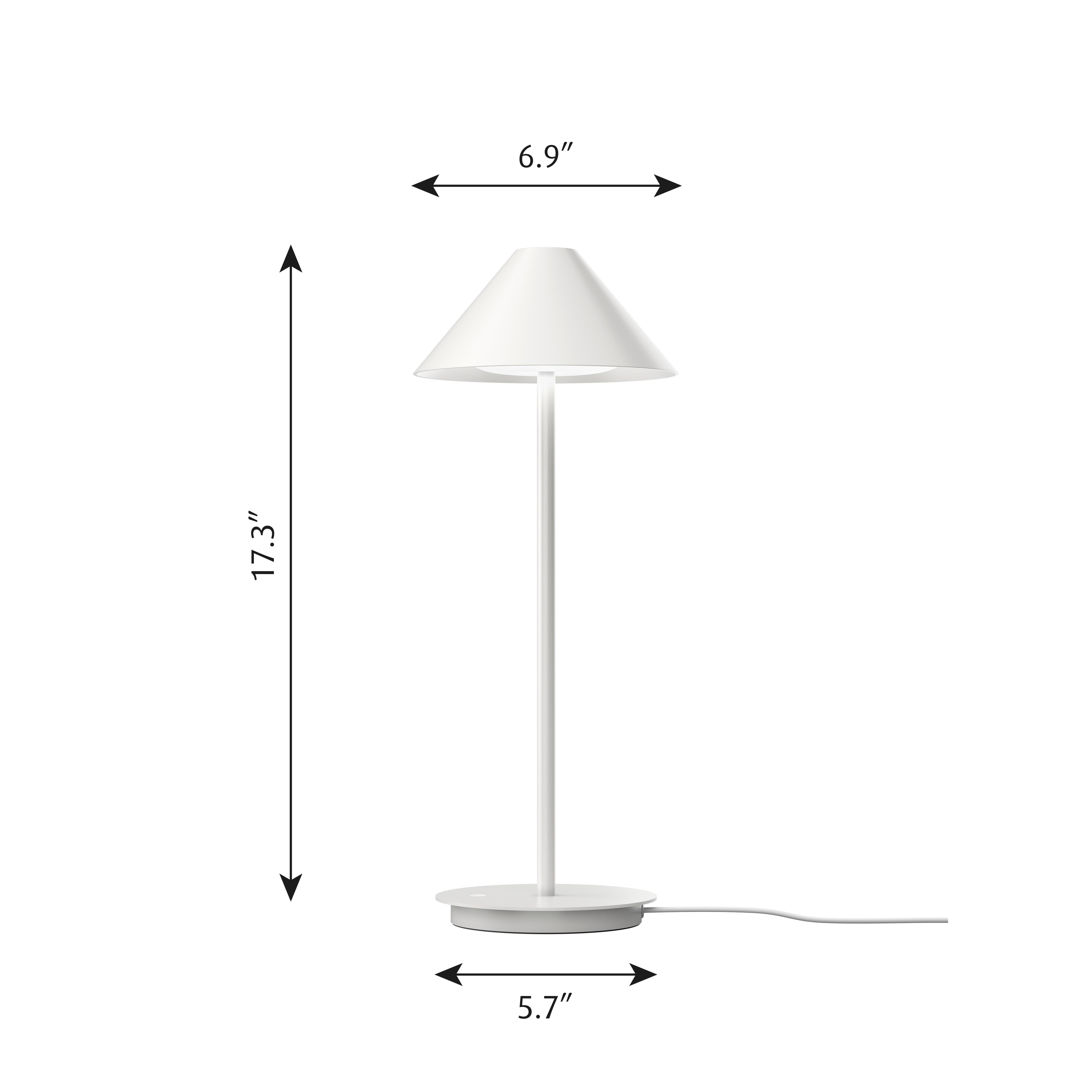 Spun 'Keglen' Table Lamp for Louis Poulsen in White For Sale