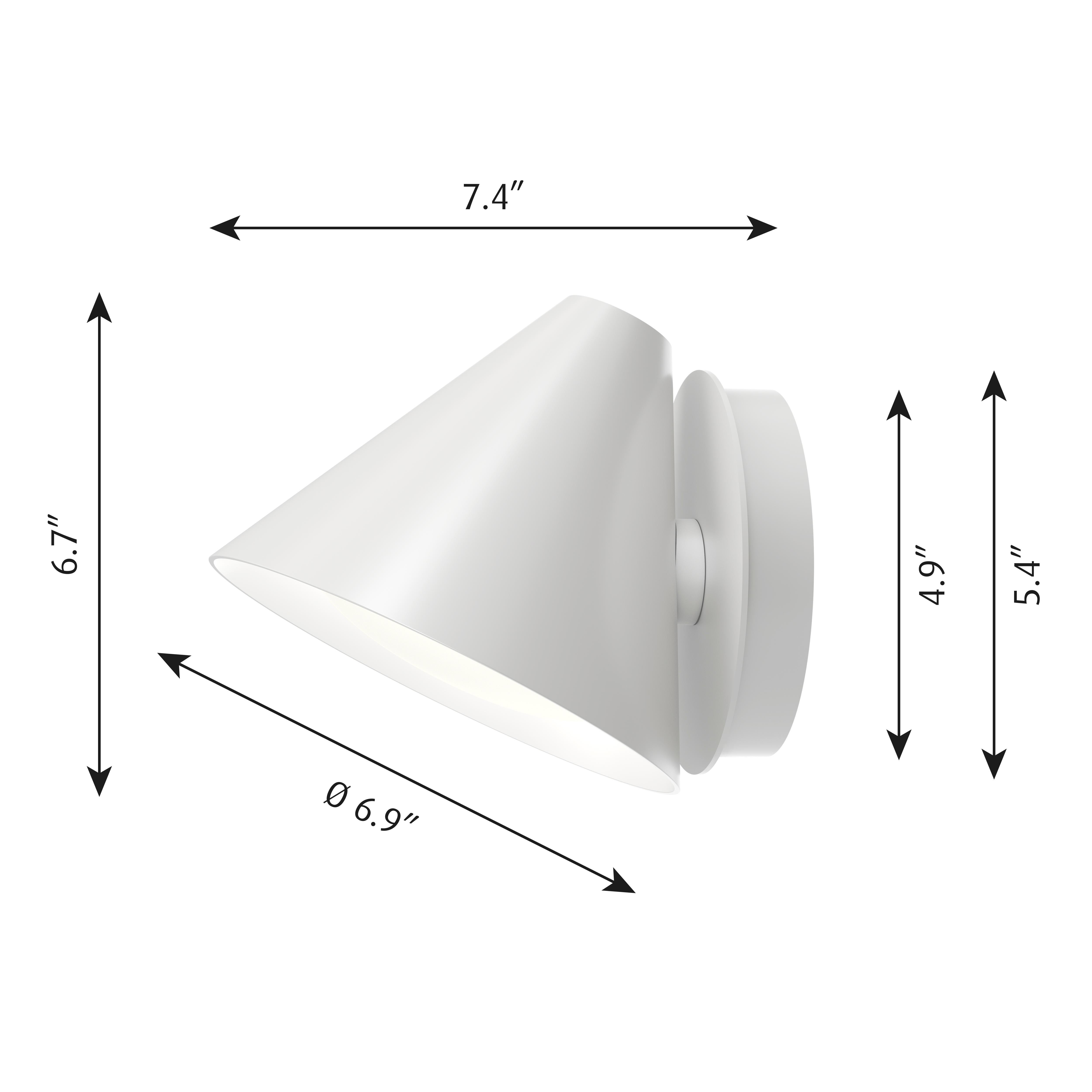 Contemporary 'Keglen' Wall Lamp for Louis Poulsen in White For Sale