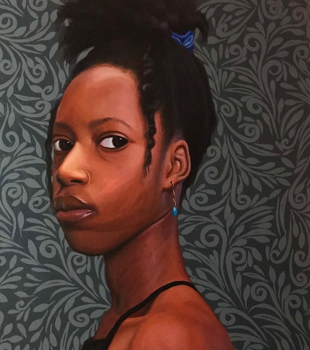Enameled With Grace - Contemporary Painting by Kehinde Mayowa