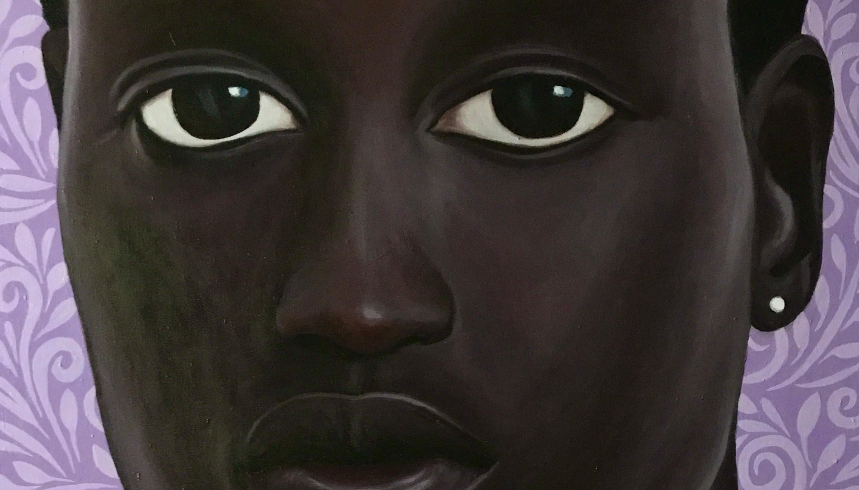 Focus (Bold Face) - 21st Century Contemporary, Figurative Portrait, Woman - Painting by Kehinde Mayowa