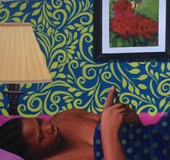 Solitaire 3 Acrylic Painting on Canvas, Contemporary, 21st Century