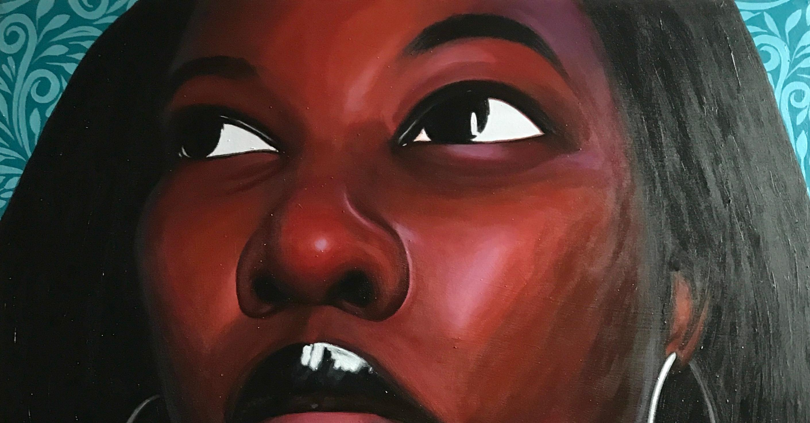 Stärke in der Wurzel - 21. Jahrhundert Zeitgenössisch, Figurativ, Porträt, Afrika Frauen – Painting von Kehinde Mayowa