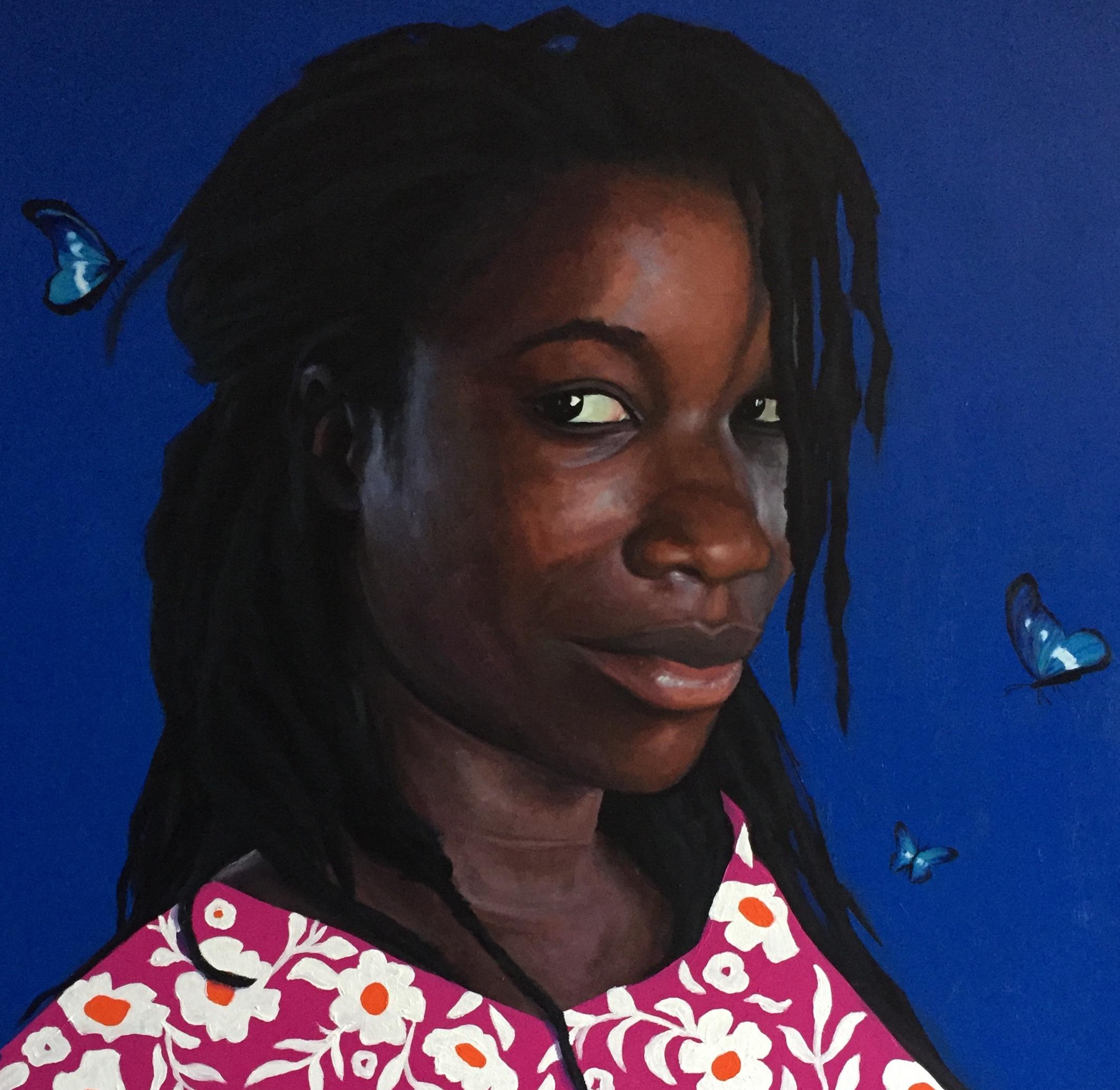 Symbol of Strength and Beauty - Painting by Kehinde Mayowa