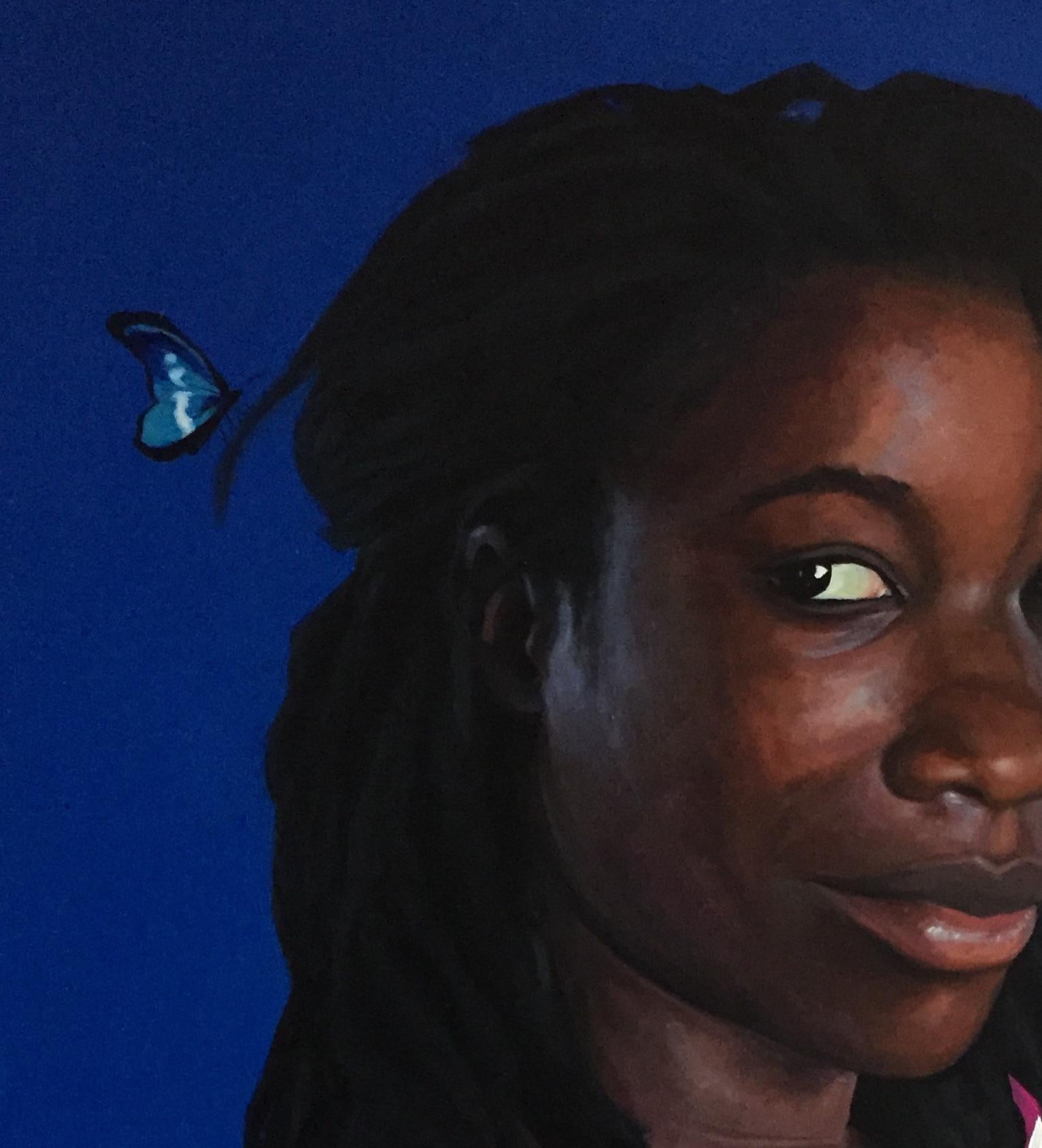 Simbolo di forza e bellezza - Painting Contemporaneo di Kehinde Mayowa