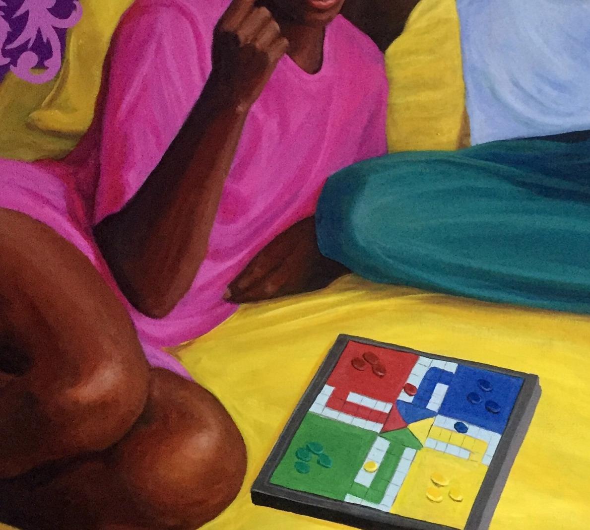The Lovers - Contemporary Painting by Kehinde Mayowa