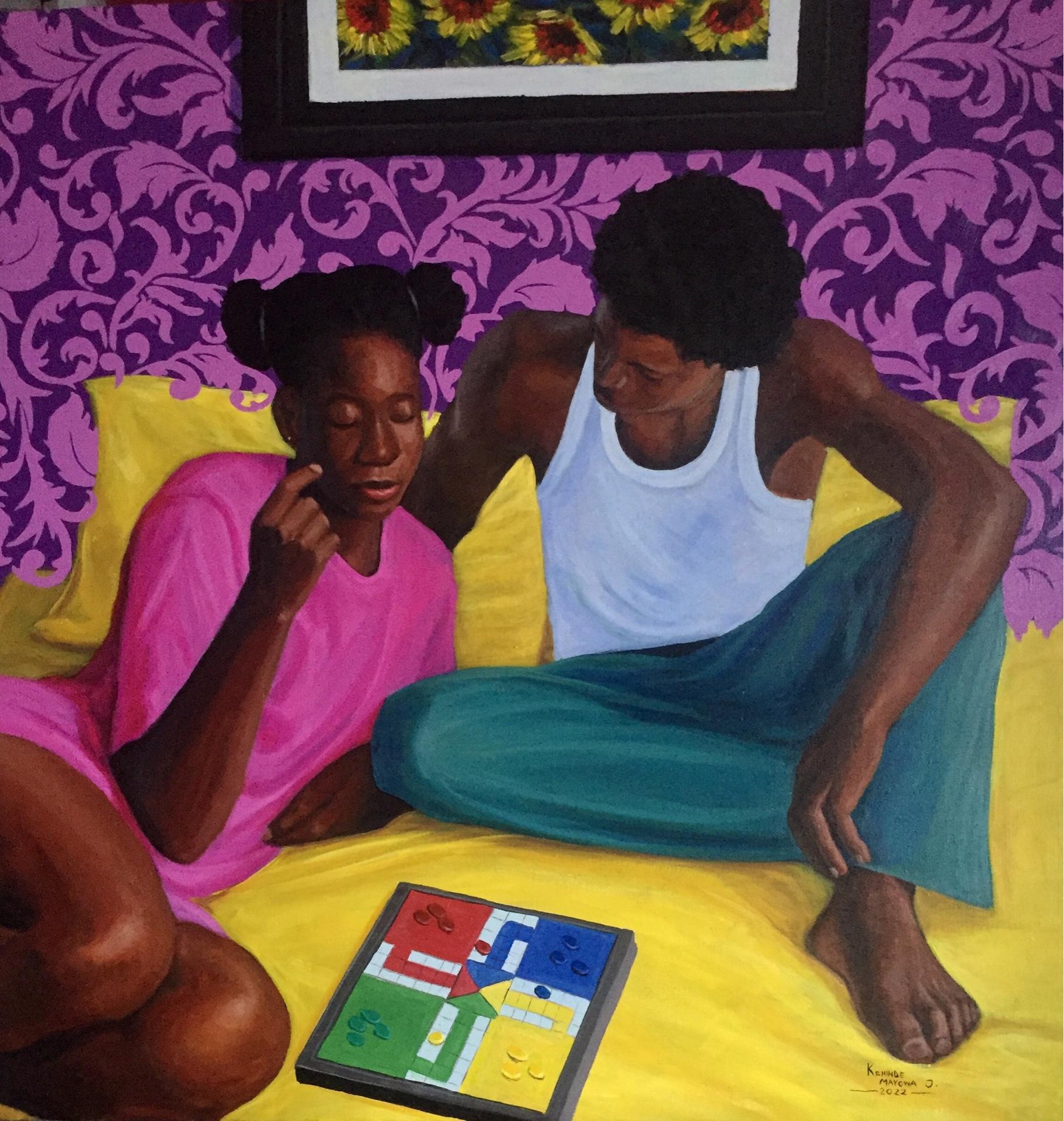 Kehinde Mayowa Interior Painting - The Lovers