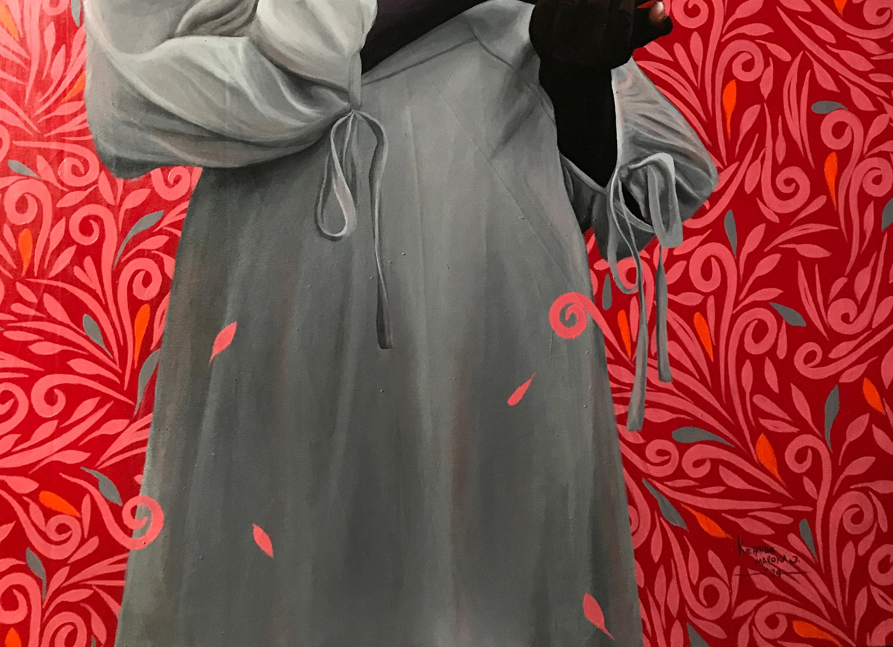 Worthy Than a Sparrow 2 - XXI secolo contemporaneo, Figurativo, Uccello, Donna - Painting Espressionista di Kehinde Mayowa