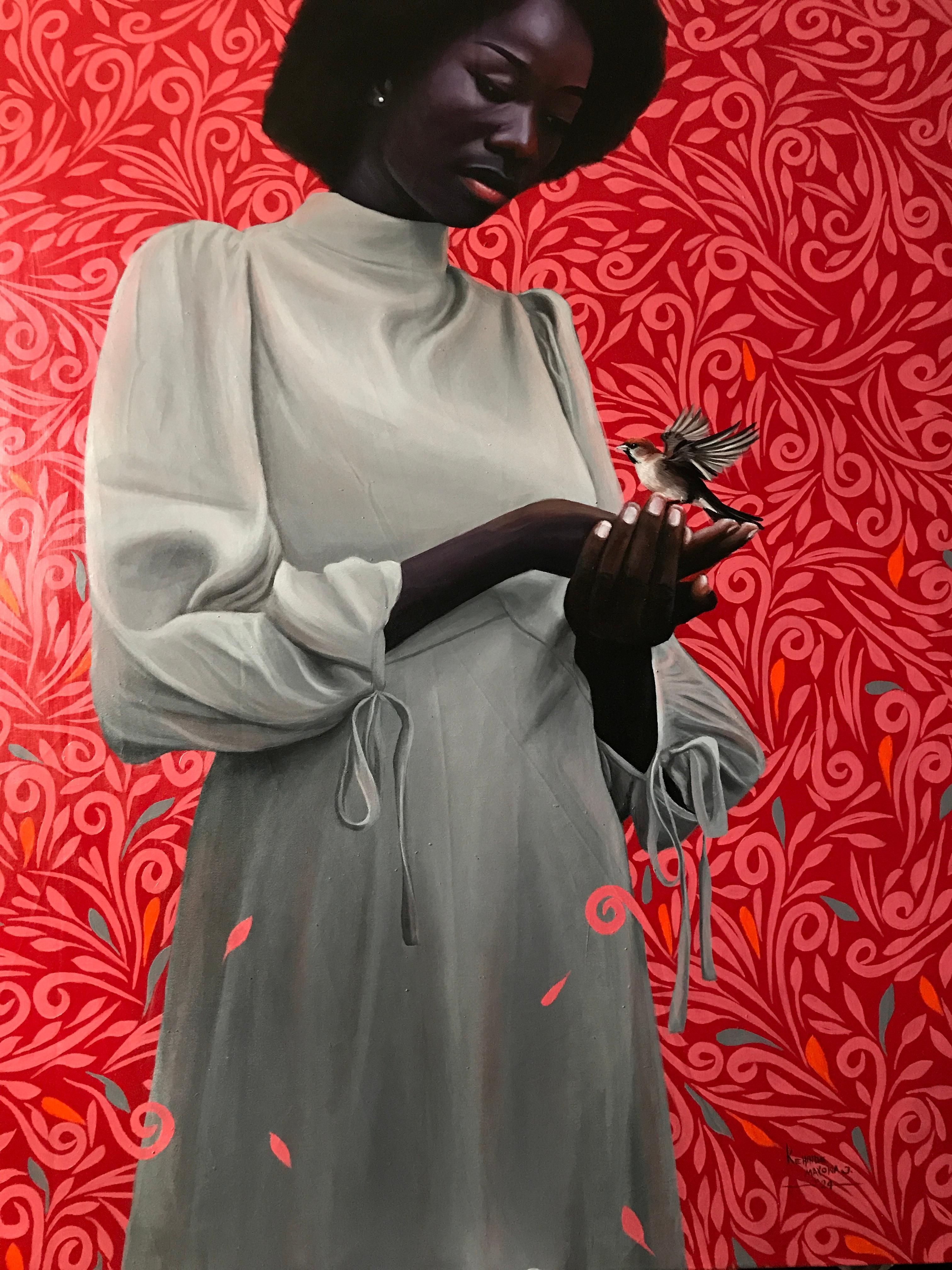 Worthy Than a Sparrow 2 - XXI secolo contemporaneo, Figurativo, Uccello, Donna