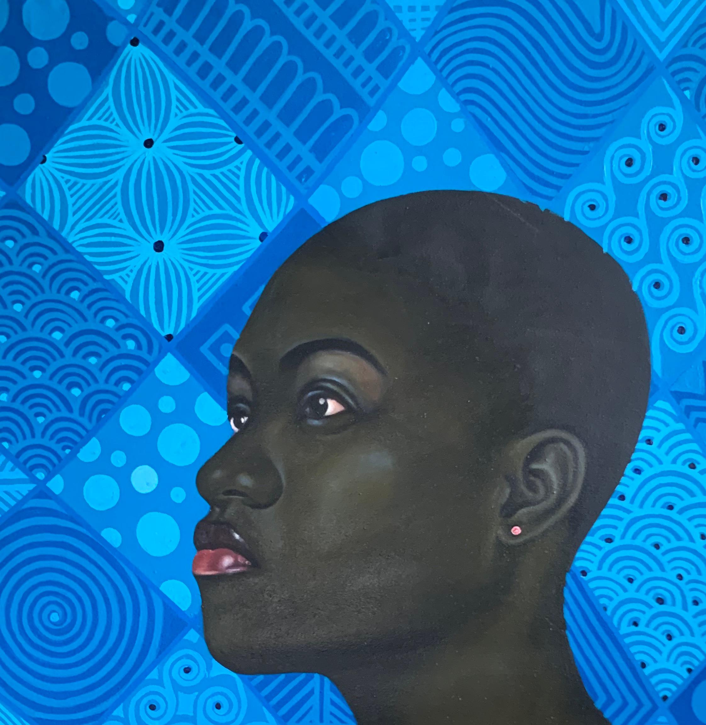 Schwarz ist schön (Expressionismus), Mixed Media Art, von Kehinde Oyafajo