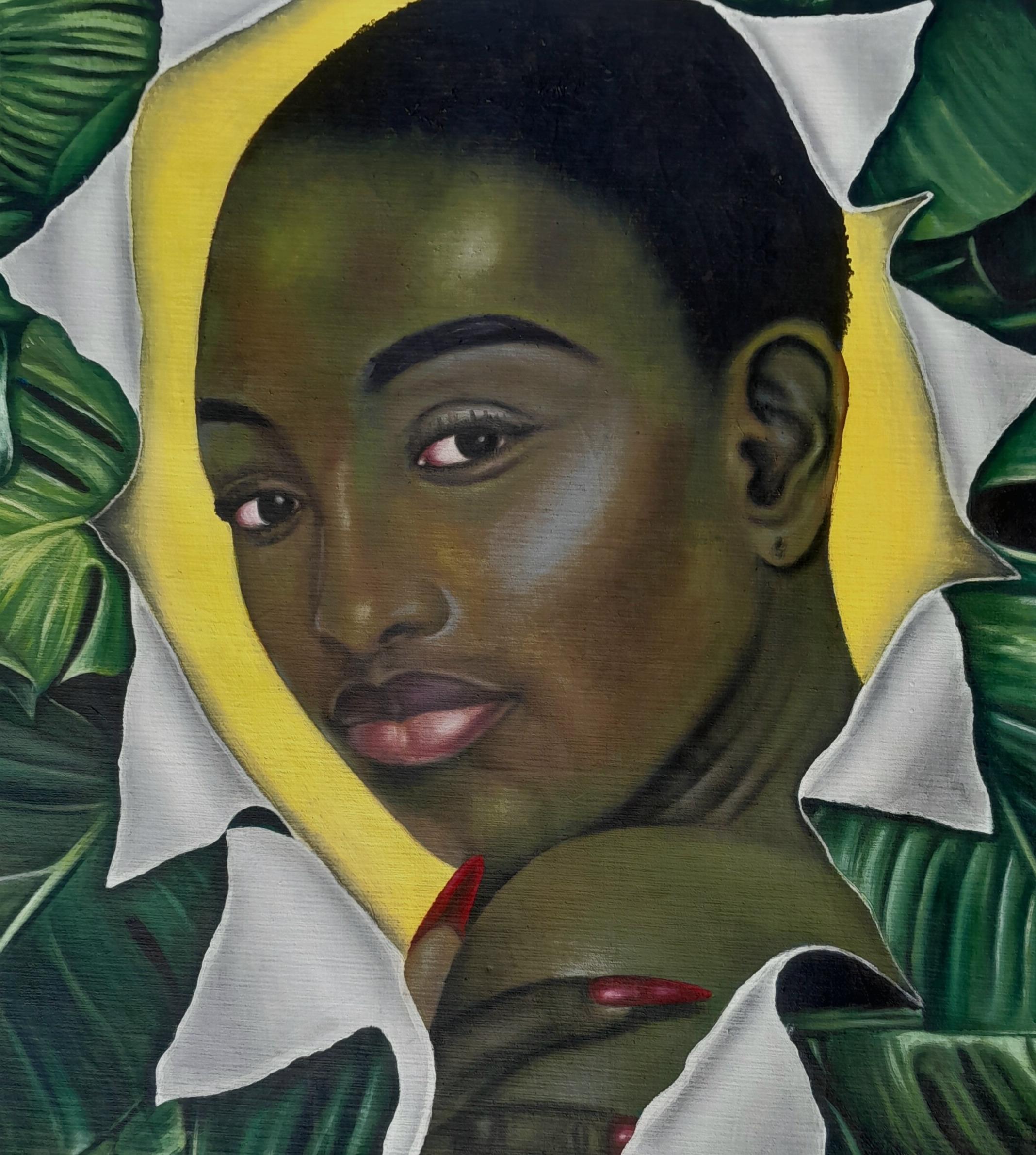 Illumination - 21st Century, Contemporary, Figurative Portrait, Women, Plant For Sale 1