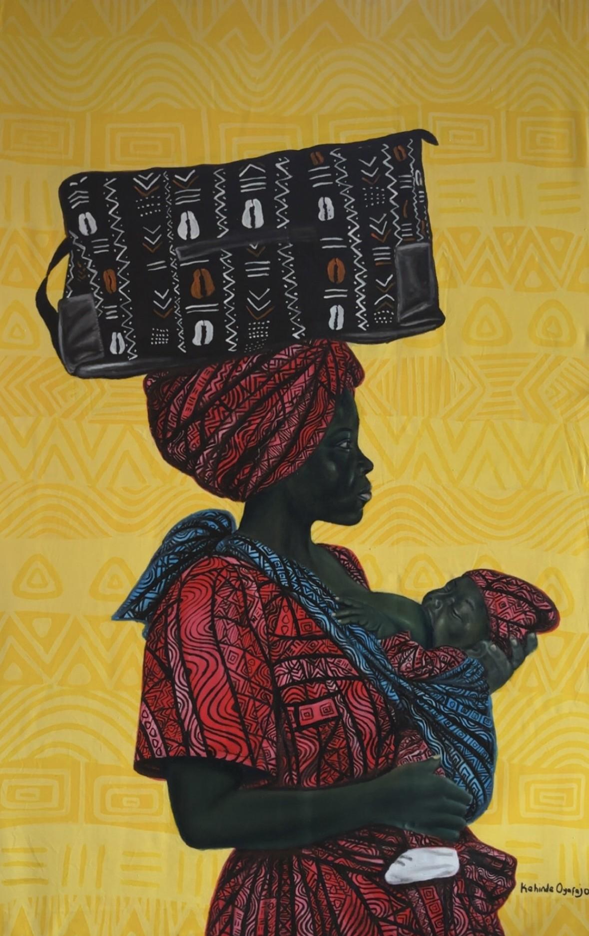 Mother's Strength - 21st Century, Contemporary, Figurative Portrait, Modern