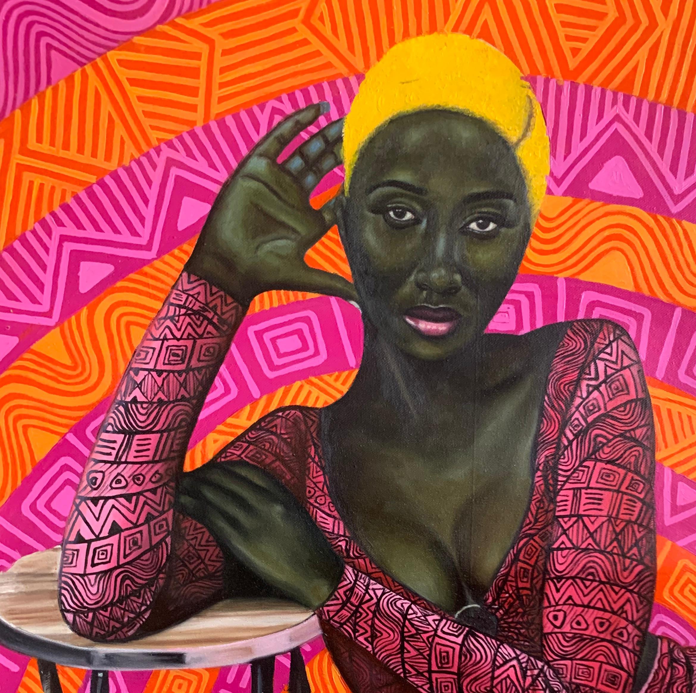 Abgeschiedenheit (Expressionismus), Mixed Media Art, von Kehinde Oyafajo