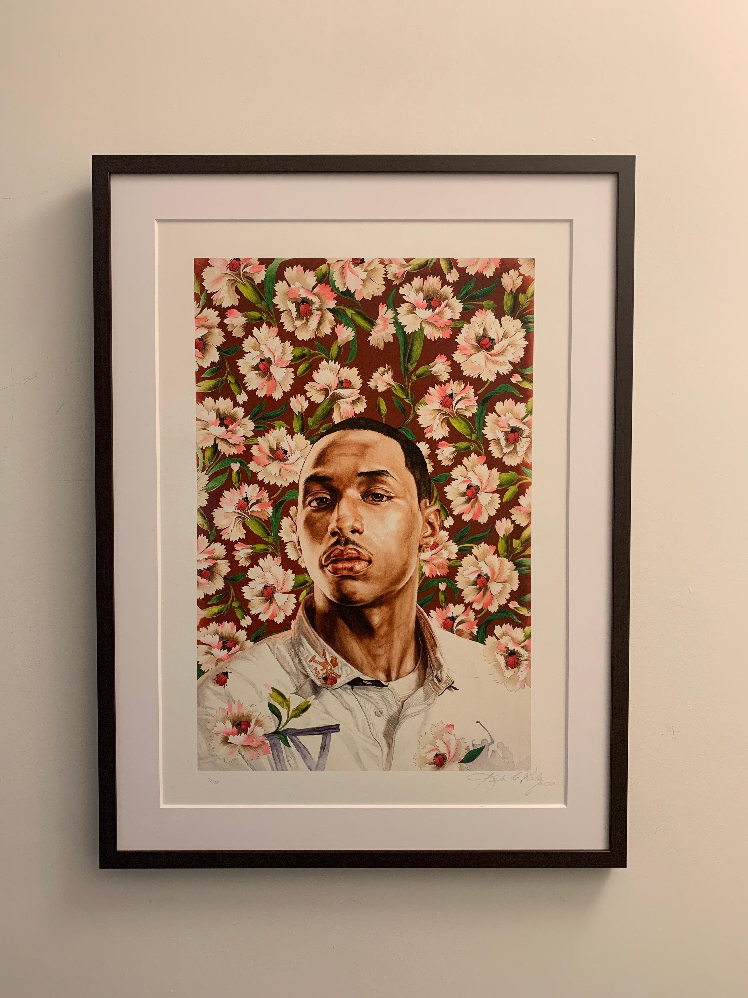 Kehinde Wiley 'Sharrod Hosten Study III' Signed Archival Pigment Print 2020 For Sale 1