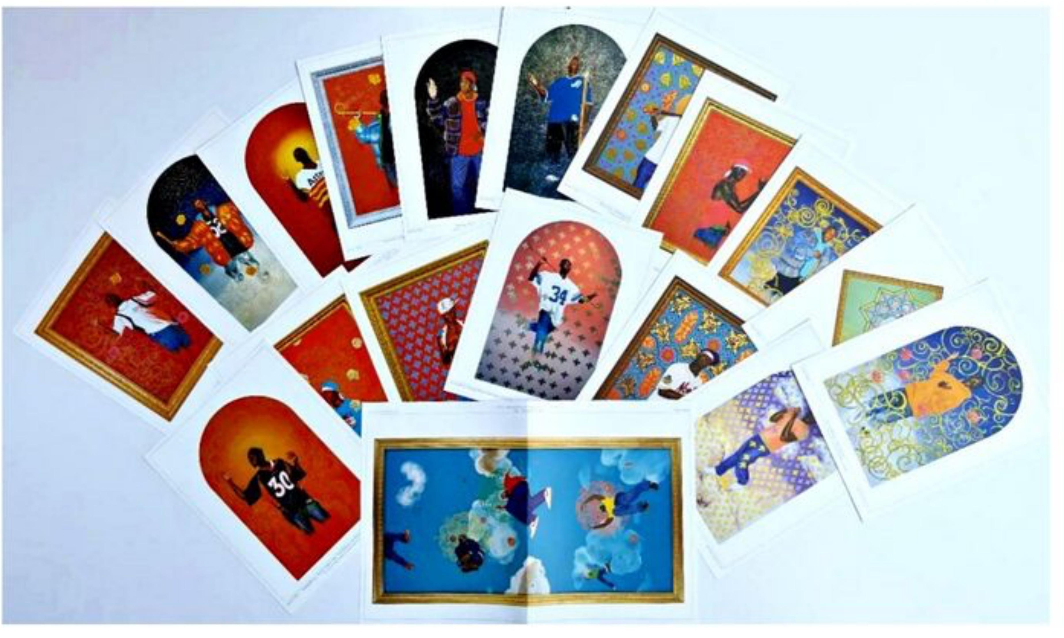 Passing/Posing, Paintings & Faux Chapel (suite of 18 separate prints in box) For Sale 15