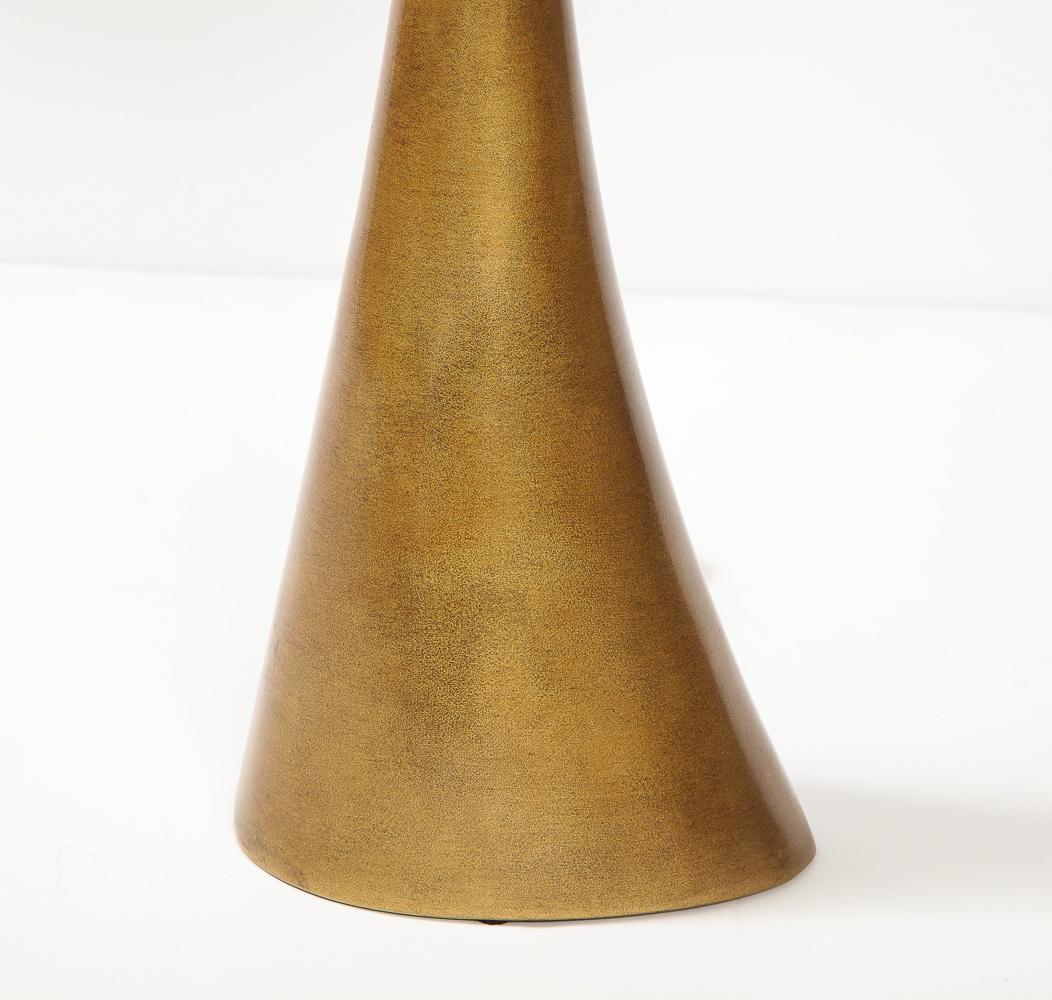 French Kei, Studio-Built Bronze Table Light by Alexandre Logé For Sale