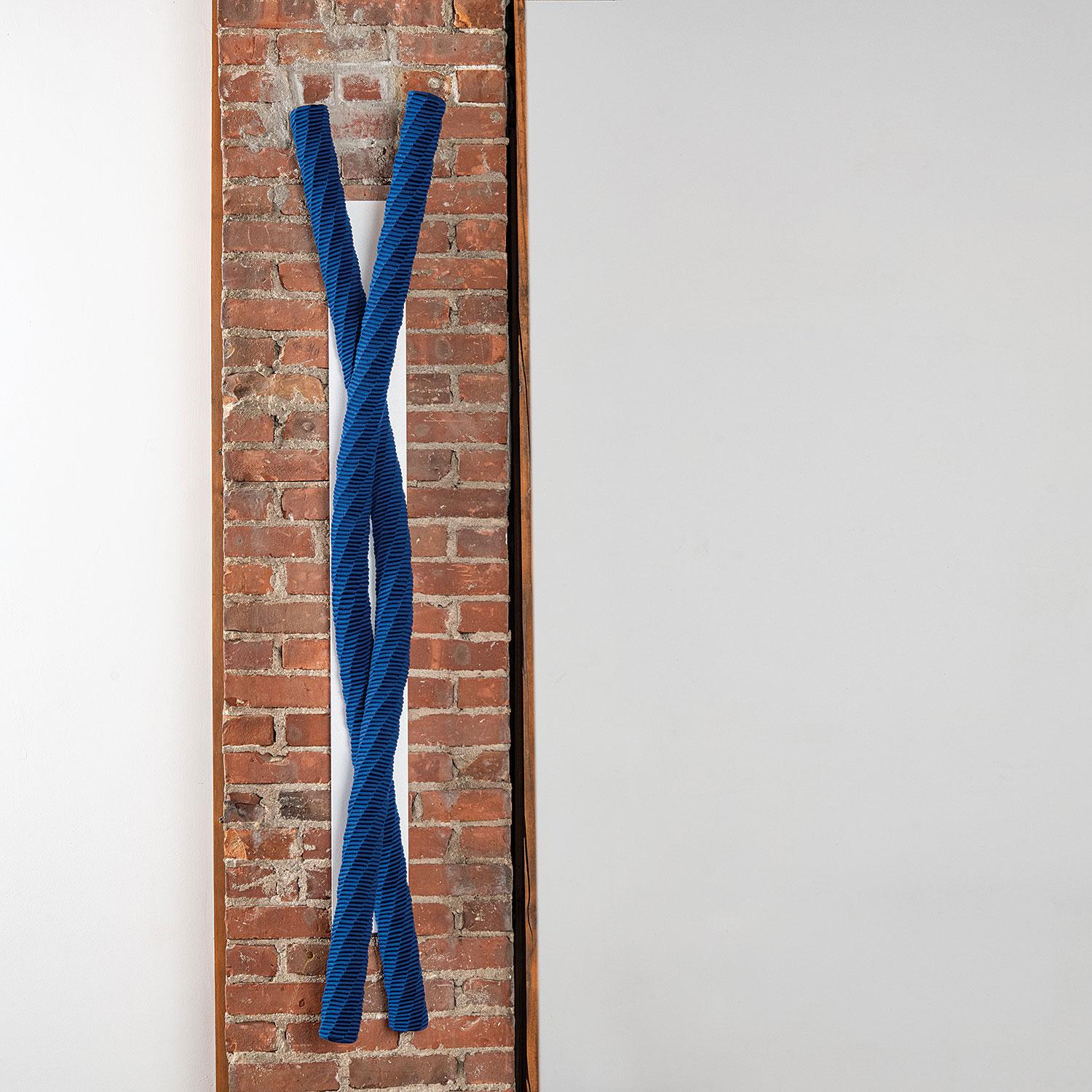 Interlacing-B, Braided Textile Wall Sculpture by Keiji Nio For Sale 1