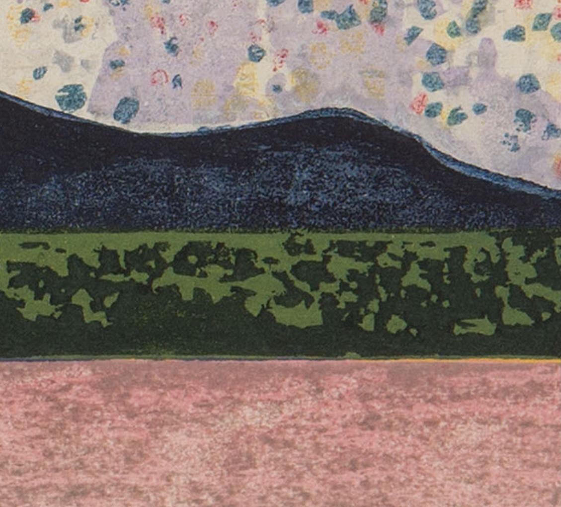 Allegro, Ukiyo-e landscape and sunset woodblock print, 2018 For Sale 2