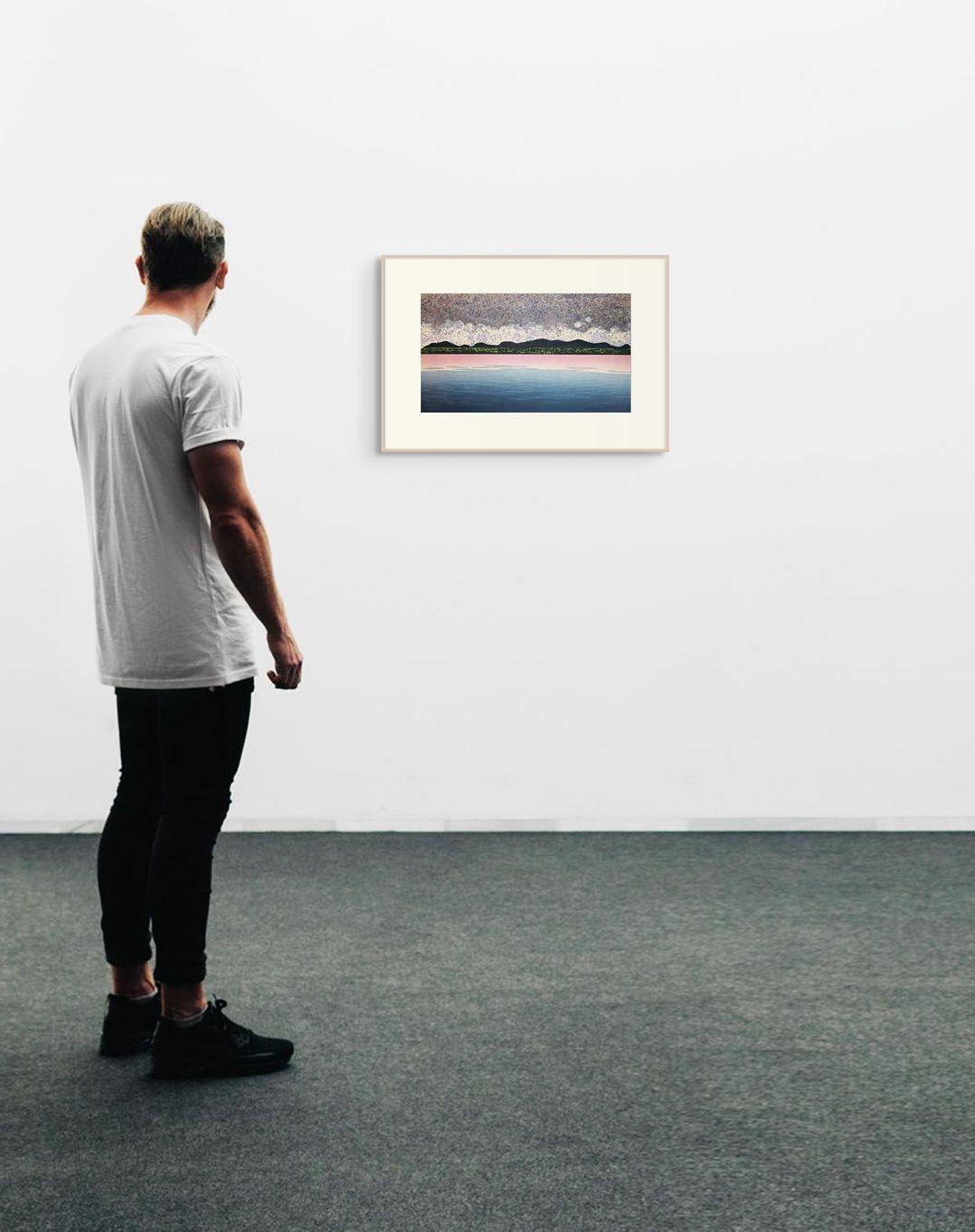 Allegro, Ukiyo-e landscape and sunset woodblock print, 2018 - Print by Keiji Shinohara