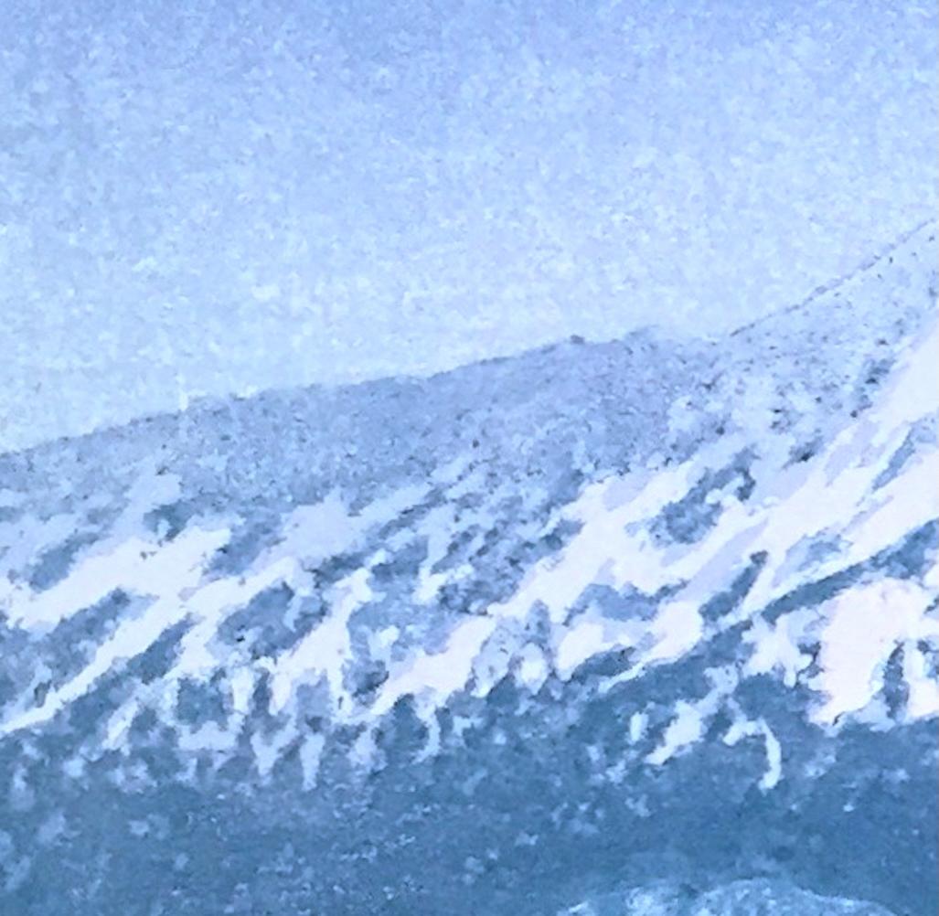 Blue, Ukiyo-e landscape woodcut print, 2014 For Sale 3