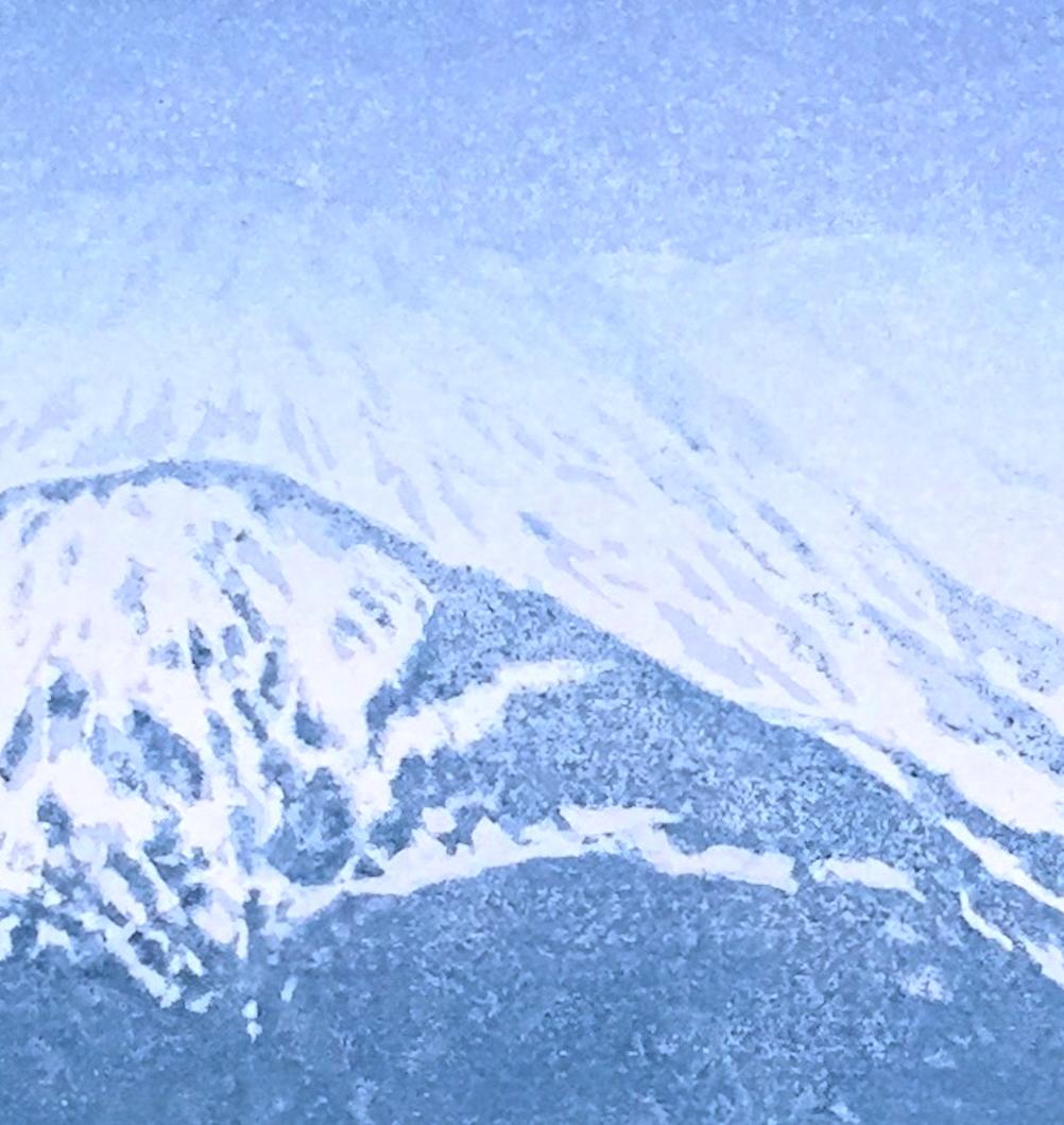 Blue, Ukiyo-e landscape woodcut print, 2014 For Sale 4