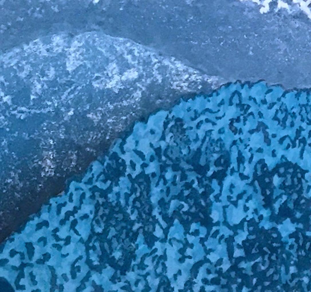 Blue, Ukiyo-e landscape woodcut print, 2014 For Sale 5