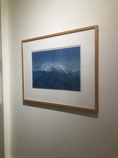 Azul, xilografía de paisaje Ukiyo-e, 2014