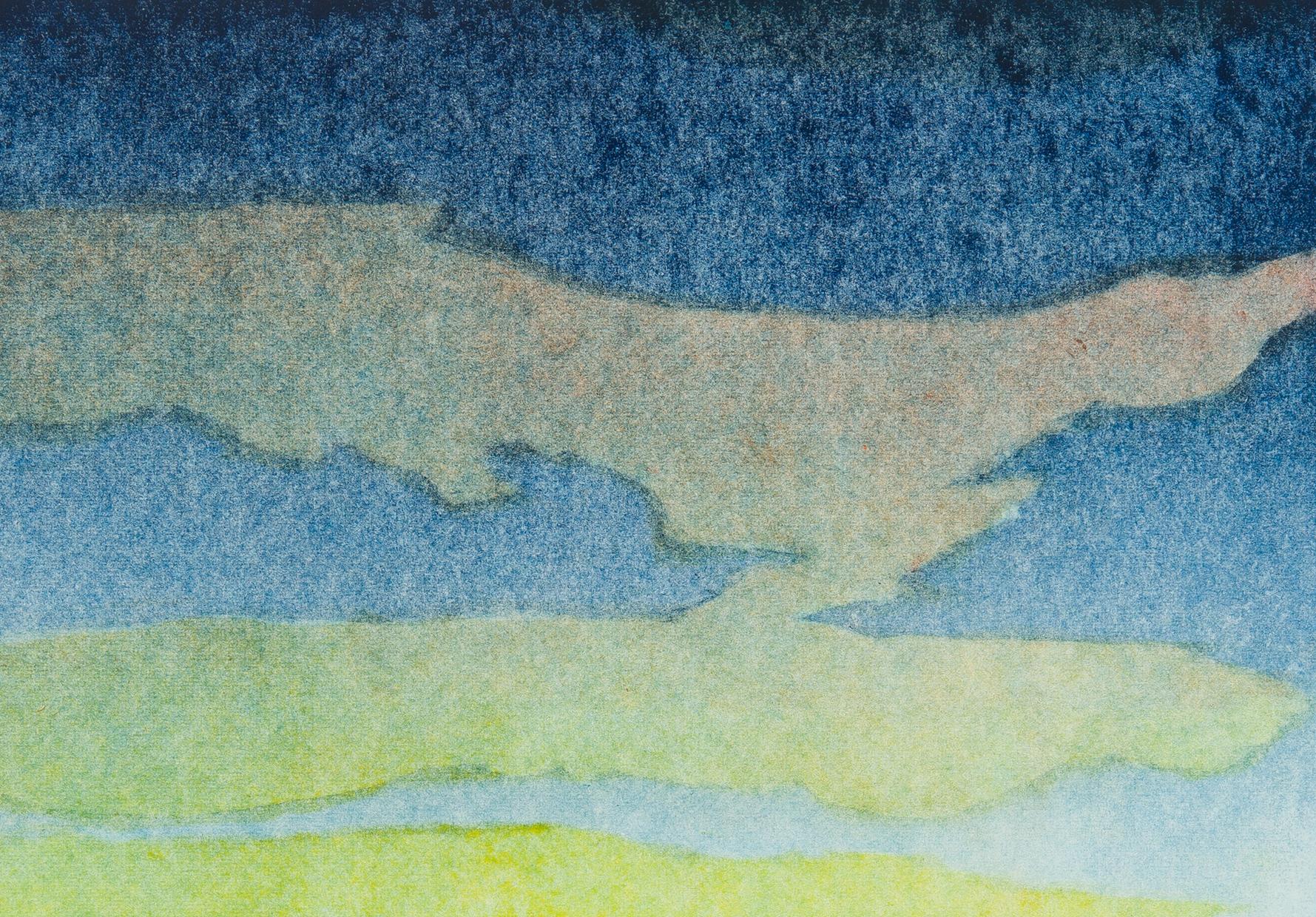 Keiji Shinohara, Opus 33, impressionist landscape monoprint, 2016 3