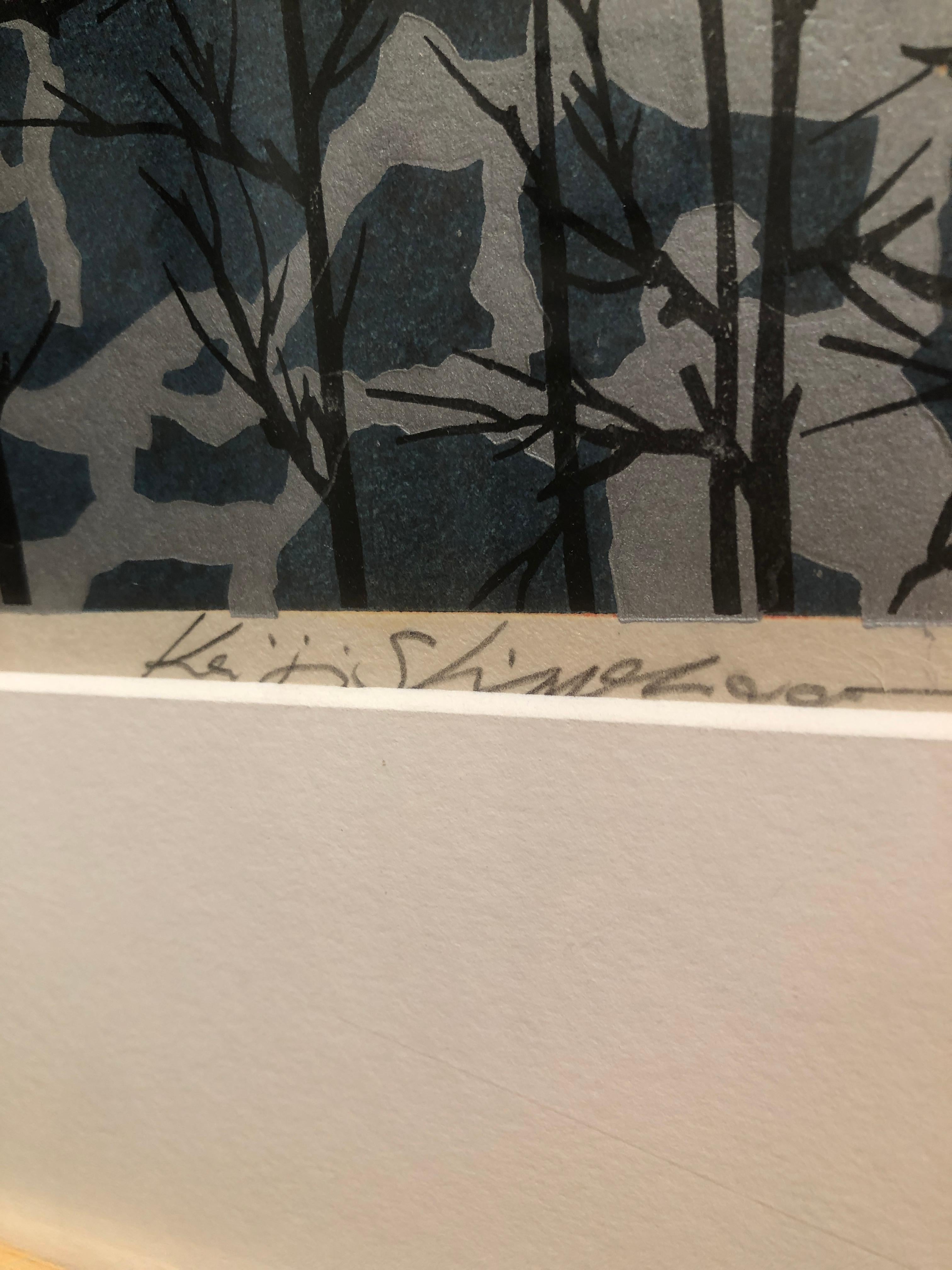 Keiji Shinohara, Symphony (TP), Ukiyo-e-Holzschnitt, Querformat, 2002 im Angebot 2