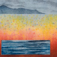 Opus 11, Ukiyo-e monotype print with platinum leaf landscape, 2008