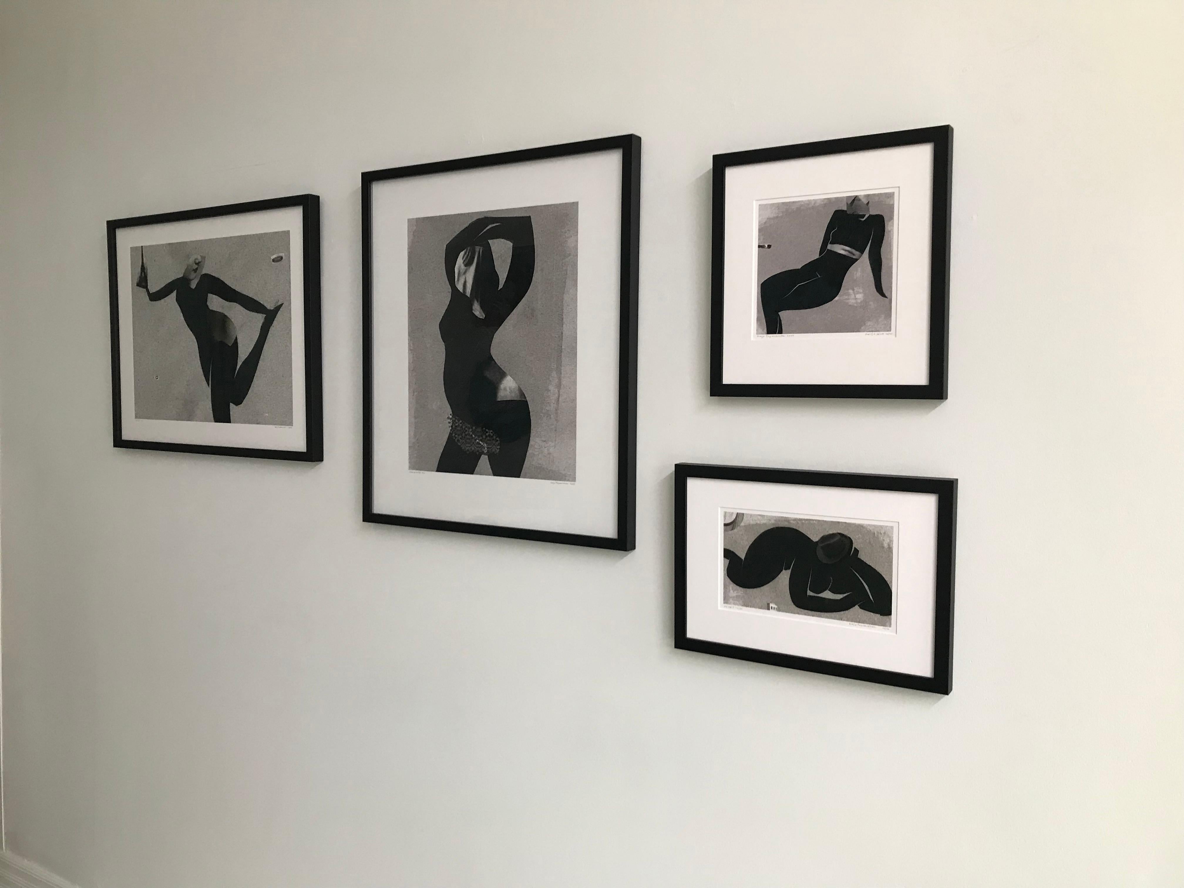 Keijo Tapanainen captures the beauty, simplicity and sensuality of the human form in this intimate series of hand-cut carbon paper works. The elegant lines and sophistication of these images contrast with the textural surface used. Tapanainen takes