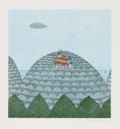 Castle, Aquatint Etching by Keiko Minami