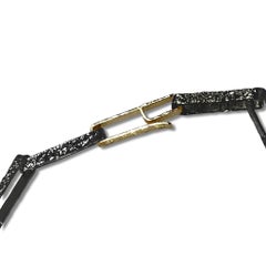Keiko Mita, collier à maillons en or 14 carats et argent sterling oxydé