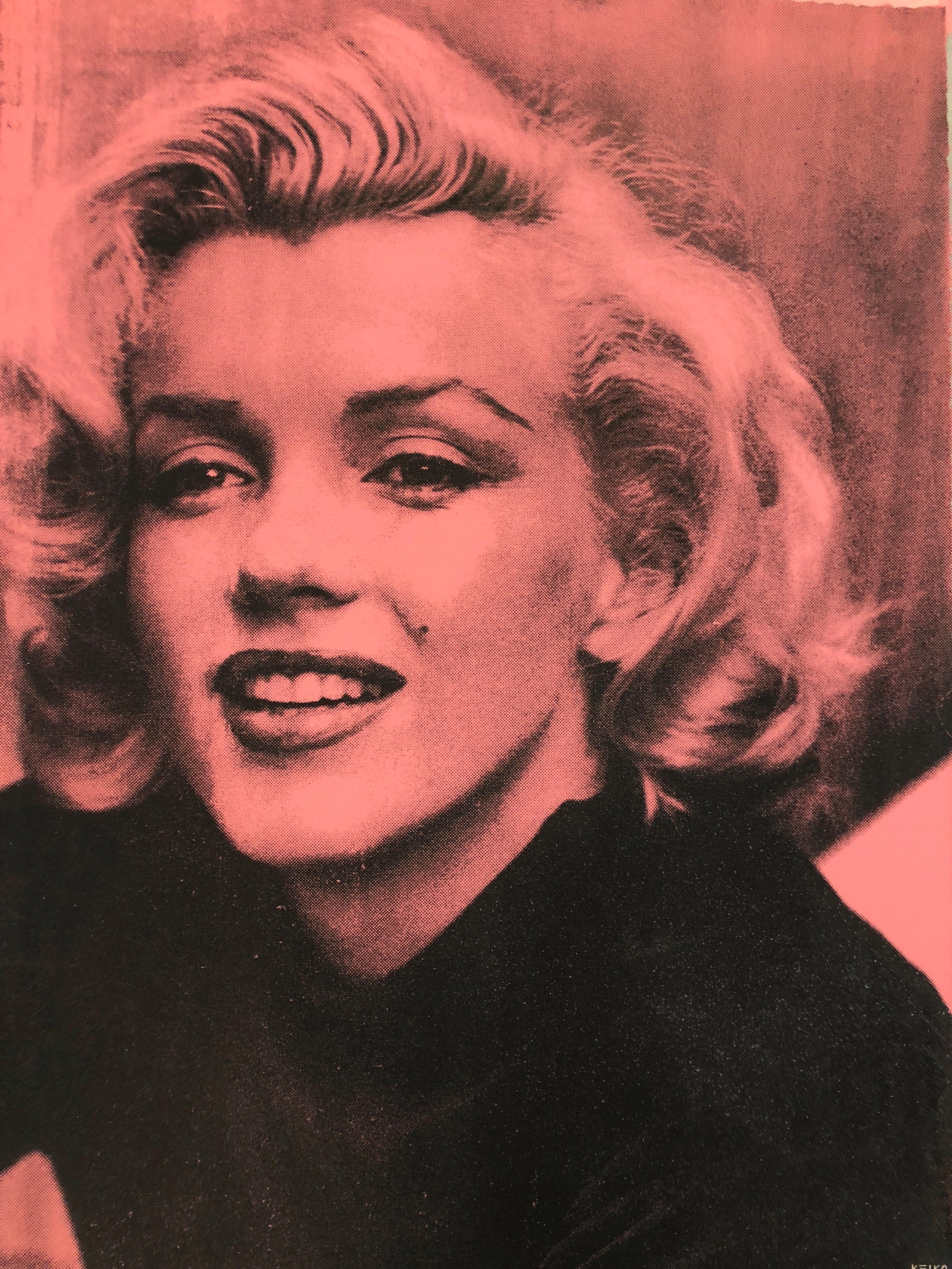 Keiko Noah Black and White Photograph - Marilyn Smile (Rose, Diamond Dust)