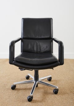 Keilhauer Elite 597 Black Leather Executive Office Armchair