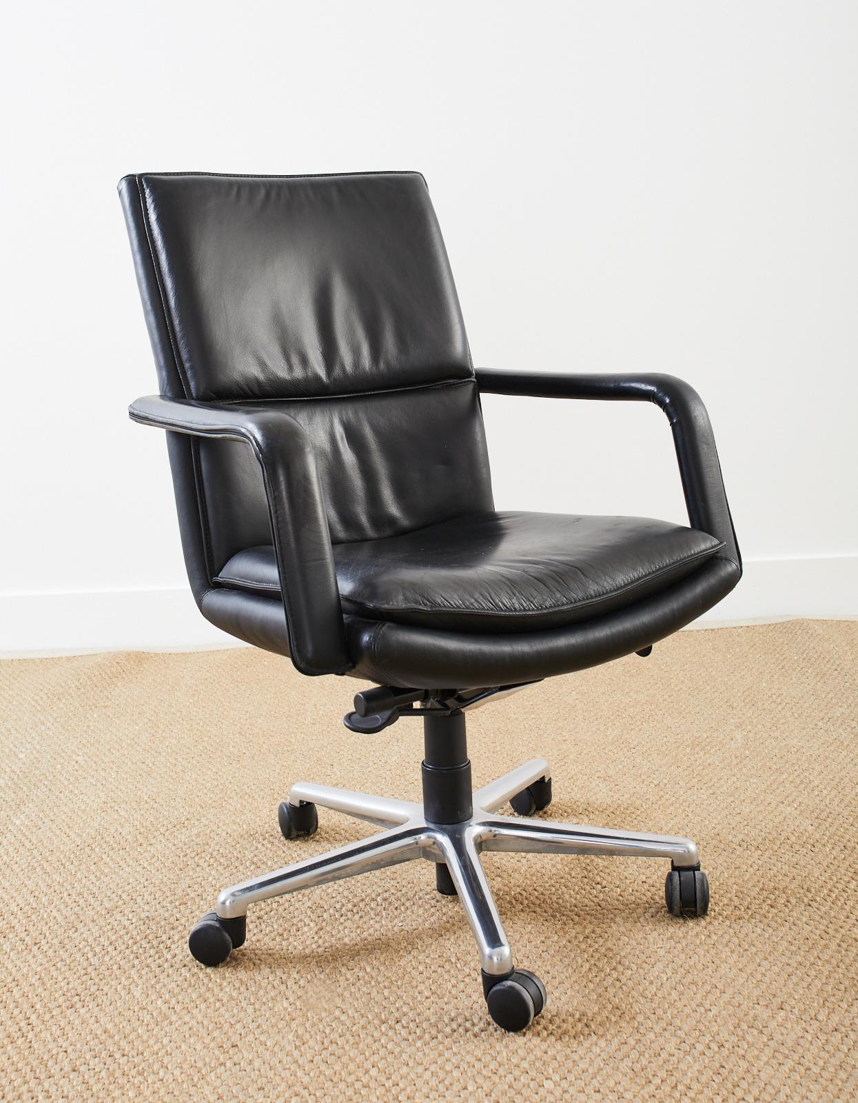 keilhauer leather office chair