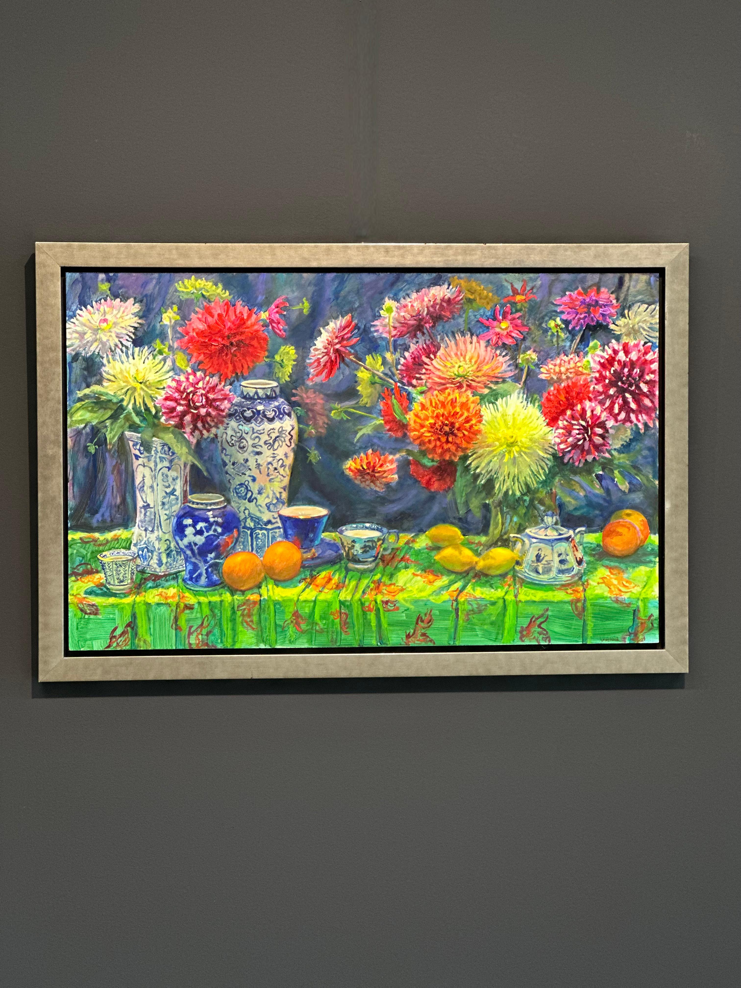 Greene & Greene & Greene & Greene - Pittura olandese contemporanea del 21° secolo con fiori in vendita 1