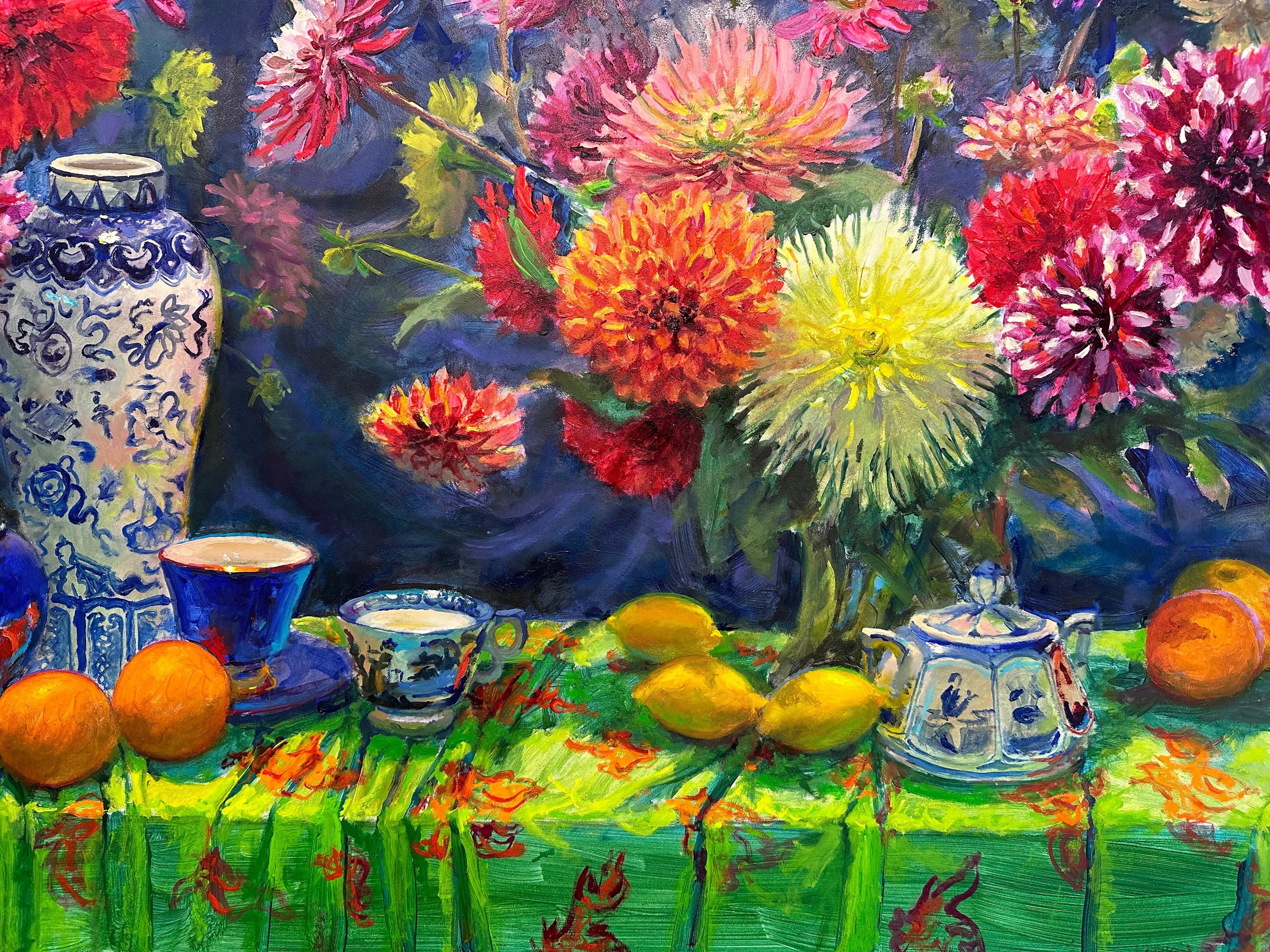 Greene & Greene & Greene & Greene - Pittura olandese contemporanea del 21° secolo con fiori in vendita 2