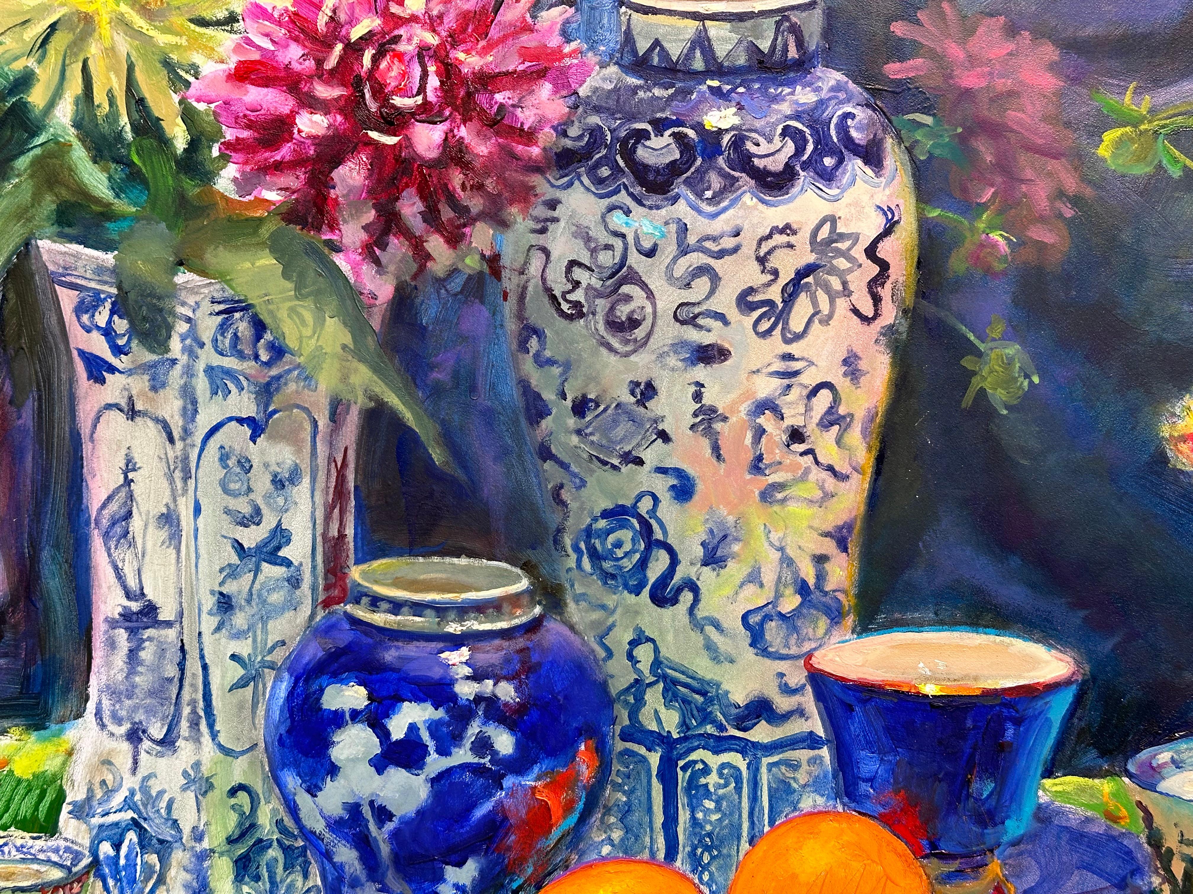 Greene & Greene & Greene & Greene - Pittura olandese contemporanea del 21° secolo con fiori in vendita 3