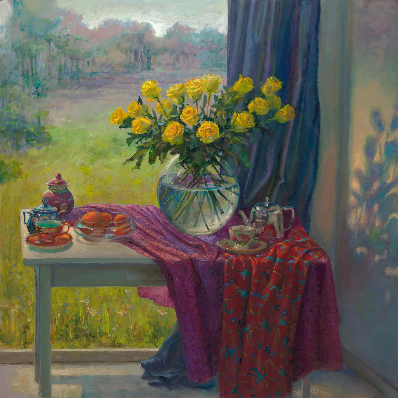 Keimpe van der Kooi Sunny In and Outside Zeitgenössisches niederländisches Stillleben des 21 Keimpe van der Kooi Sunny In and Outside Zeitgenössisches niederländisches Stillleben des 21