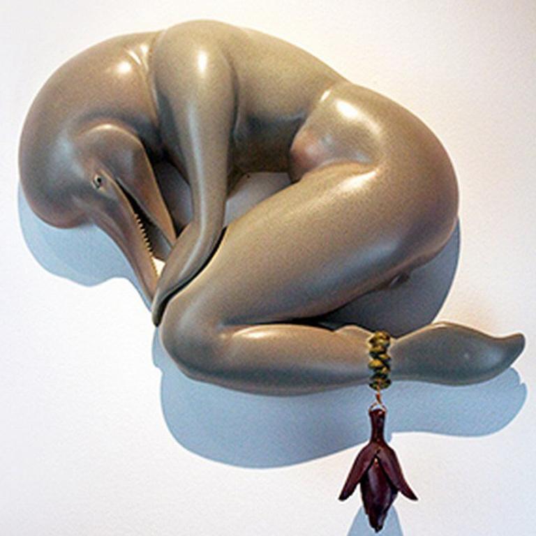 Fit to be Tied - Gray Nude Sculpture by Keira Norton