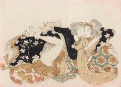 Shunga - Attr. xilografica Keisai Eisen - Metà del XIX secolo