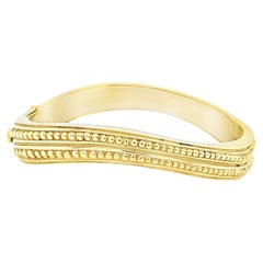 Keiselstein Cord Caviar Hinged Wave Bangle Bracelet