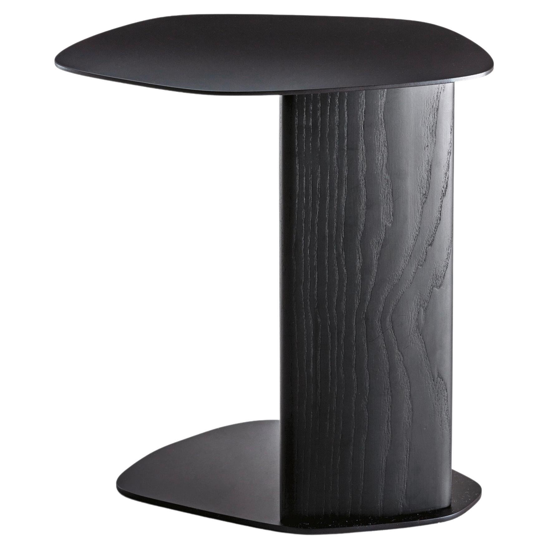 Keisho Coffee Table in Black Top with Graphite Stained Ash Base by Andrea Steidl