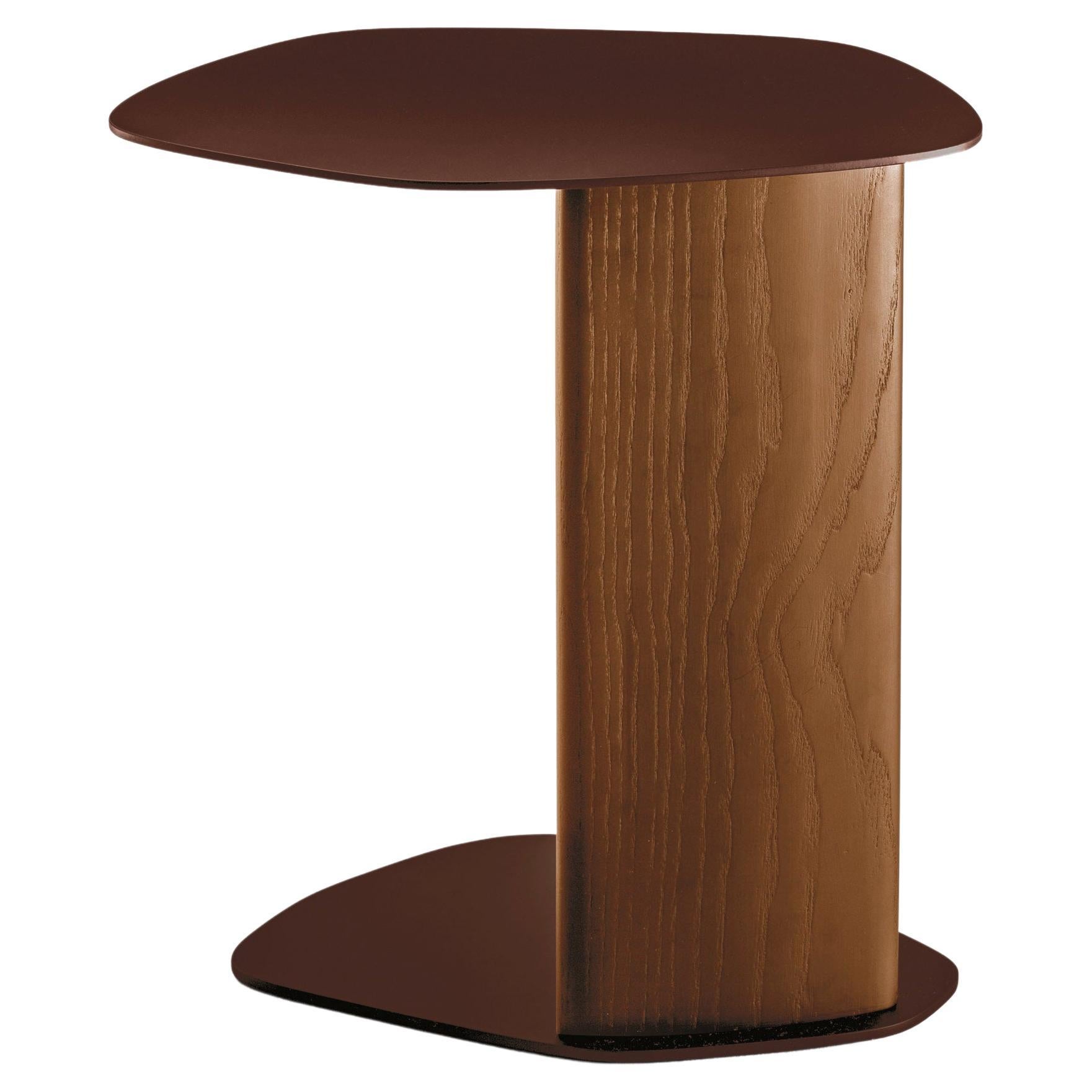 Keisho Coffee Table in Plum Top with Walnut Stained Ssh Base by Andrea Steidl For Sale
