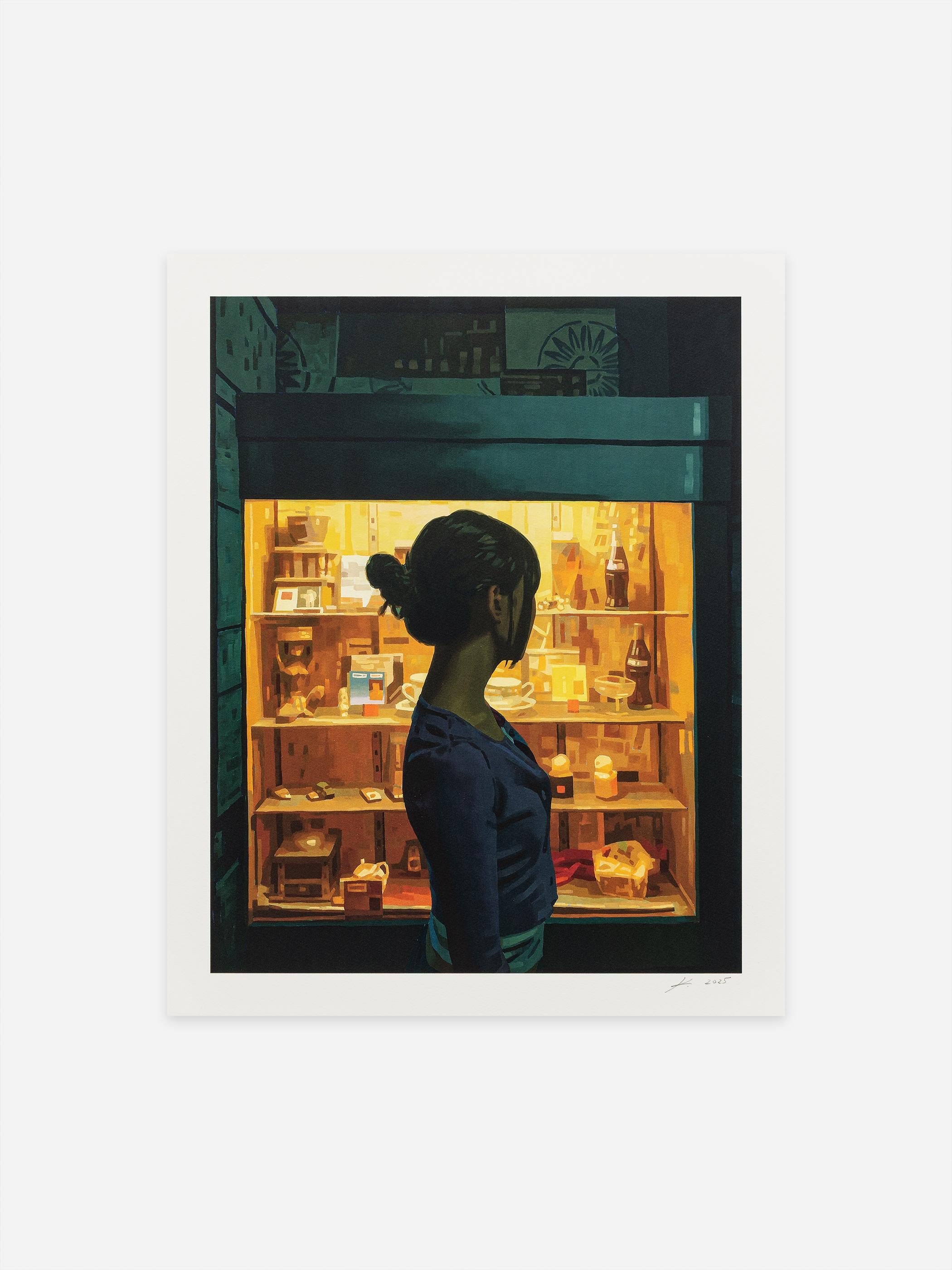 Abstract Print de Keita Morimoto - CAJA DE JOYAS Edición serigráfica limitada en el tiempo con brillo dorado