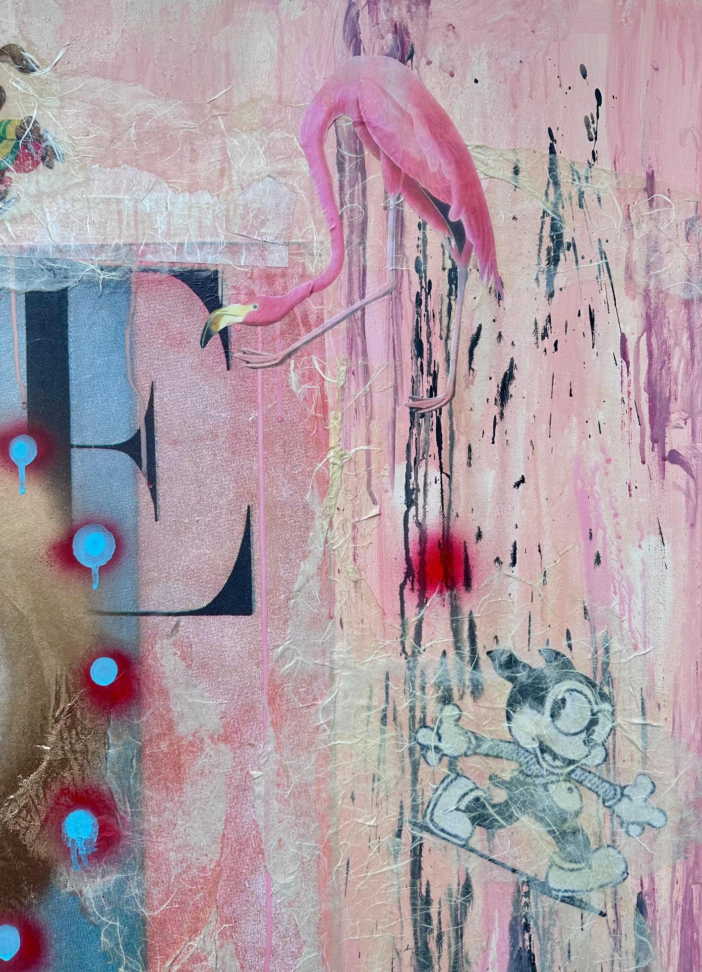 50 Cent - 2025
Mixed Media on linen canvas, collage, acrylic paint, crystals.
Keith Carrington’s experiences have led him to express his talents through the fluid & exacting mediums of watercolor and ink.  He has honed his skills, clarified his