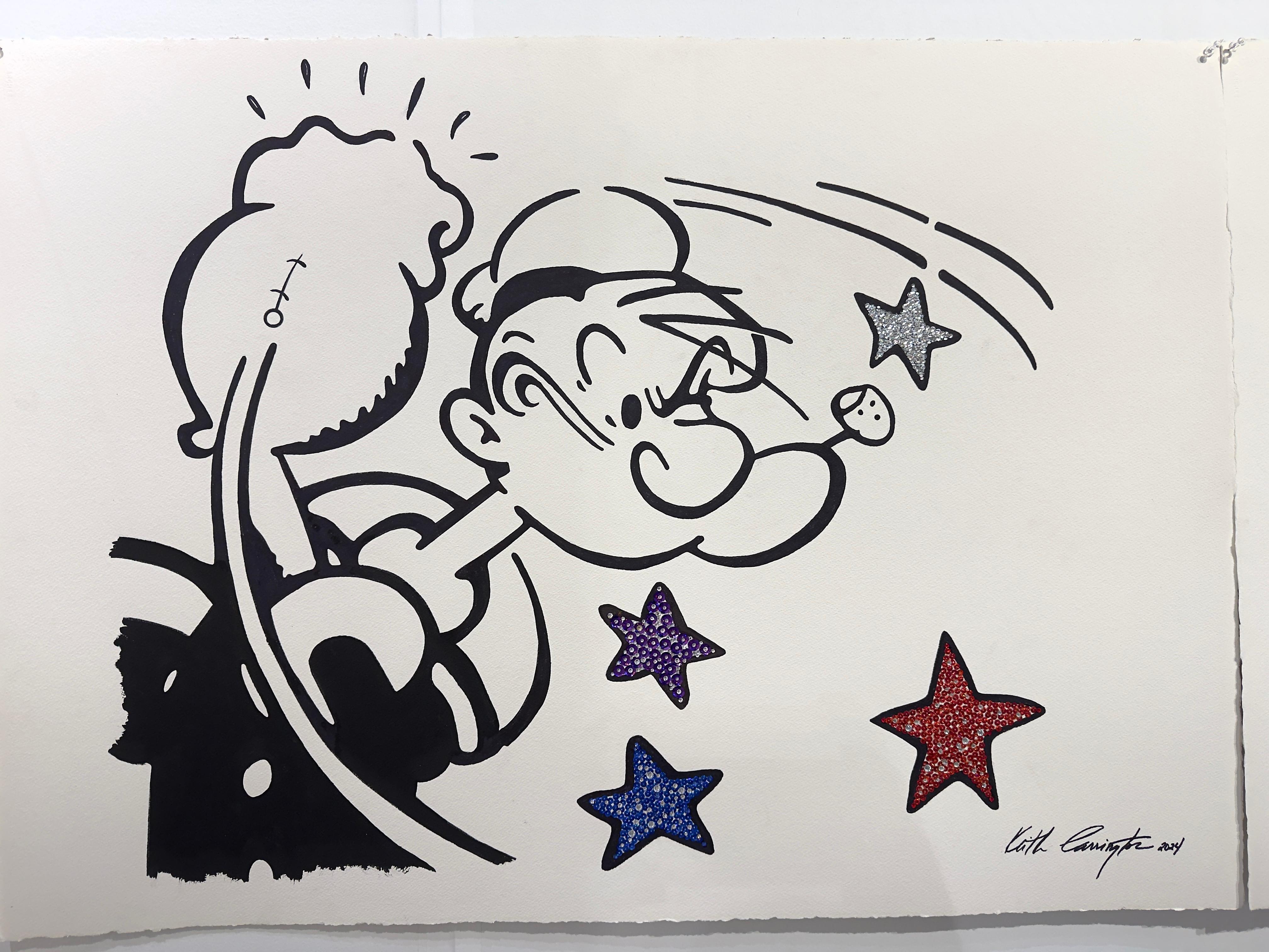 Come Out Swinging Diptych 
Each panel 29.5