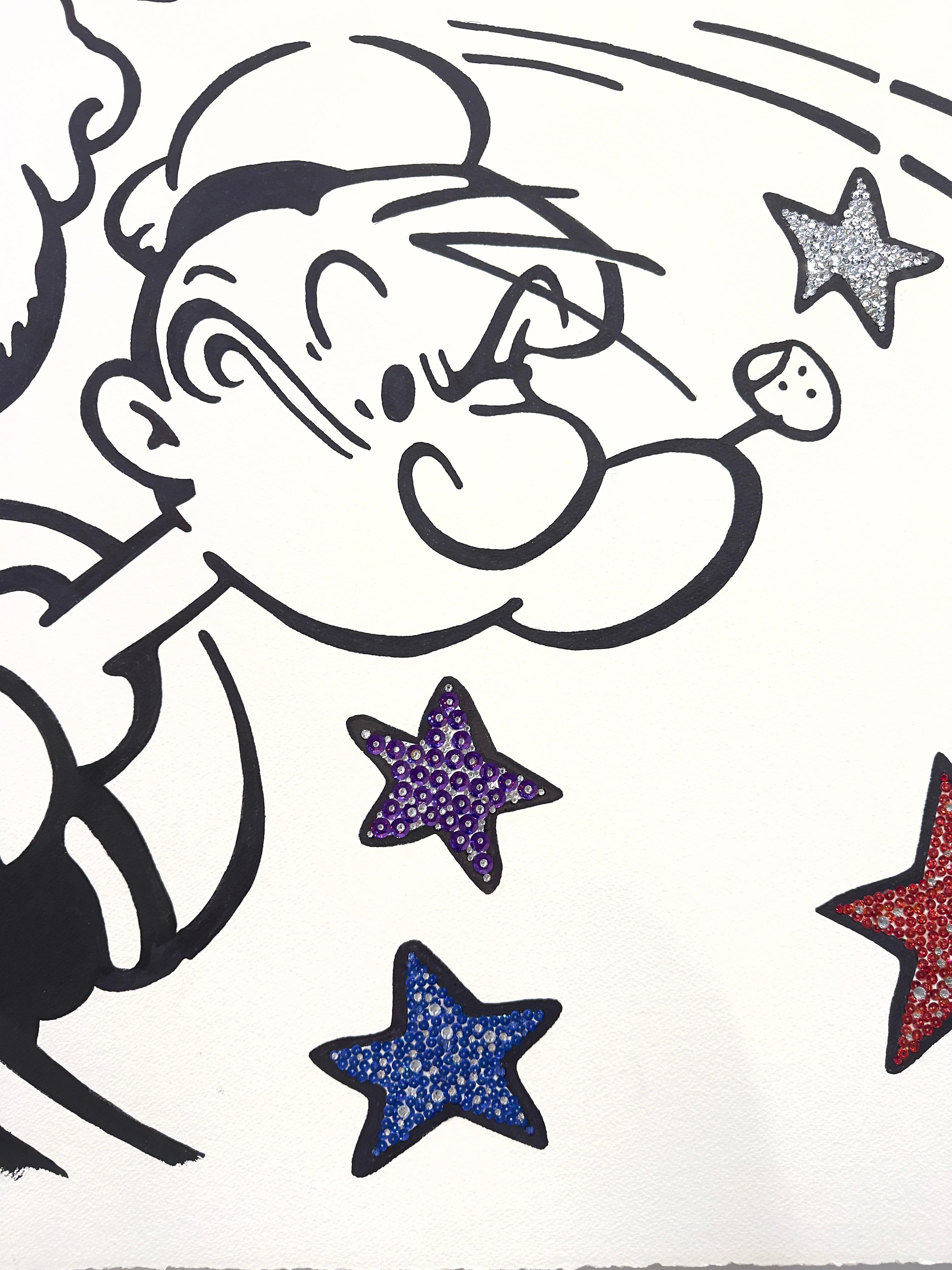 Come Out Swinging Diptych On Paper For Sale 1